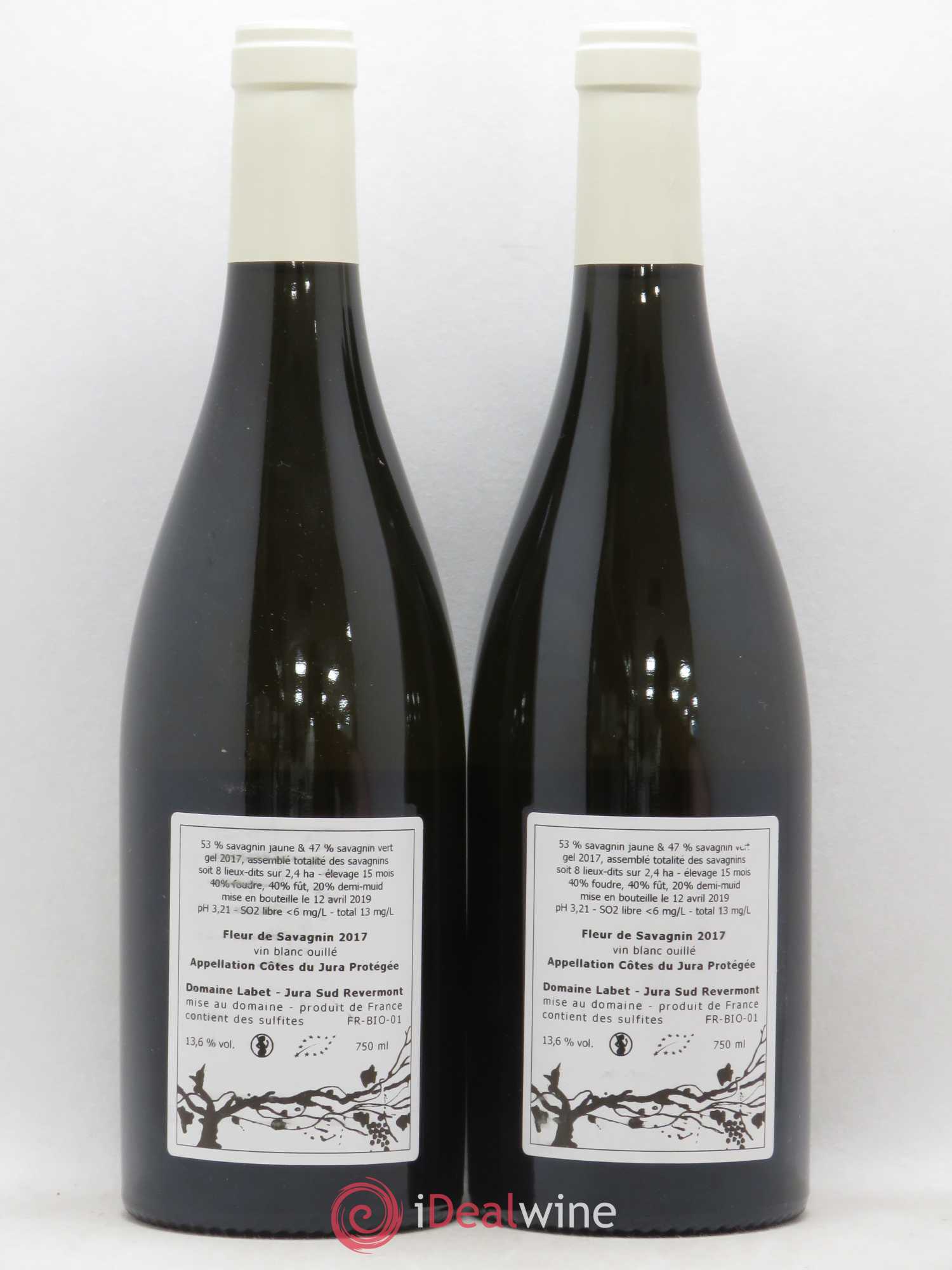 Côtes du Jura Fleur de Savagnin Romain - Julien - Charline Labet 2017 - Lot de 2 bouteilles - 1