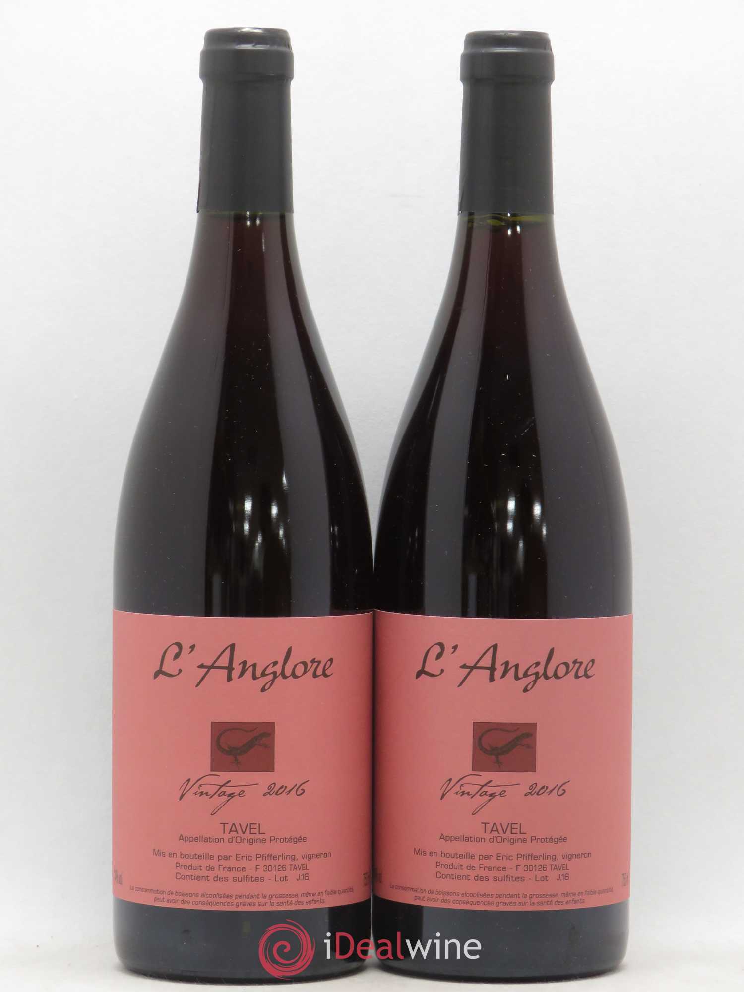 Tavel Vintage L'Anglore 2016 - Lot de 2 bouteilles - 0