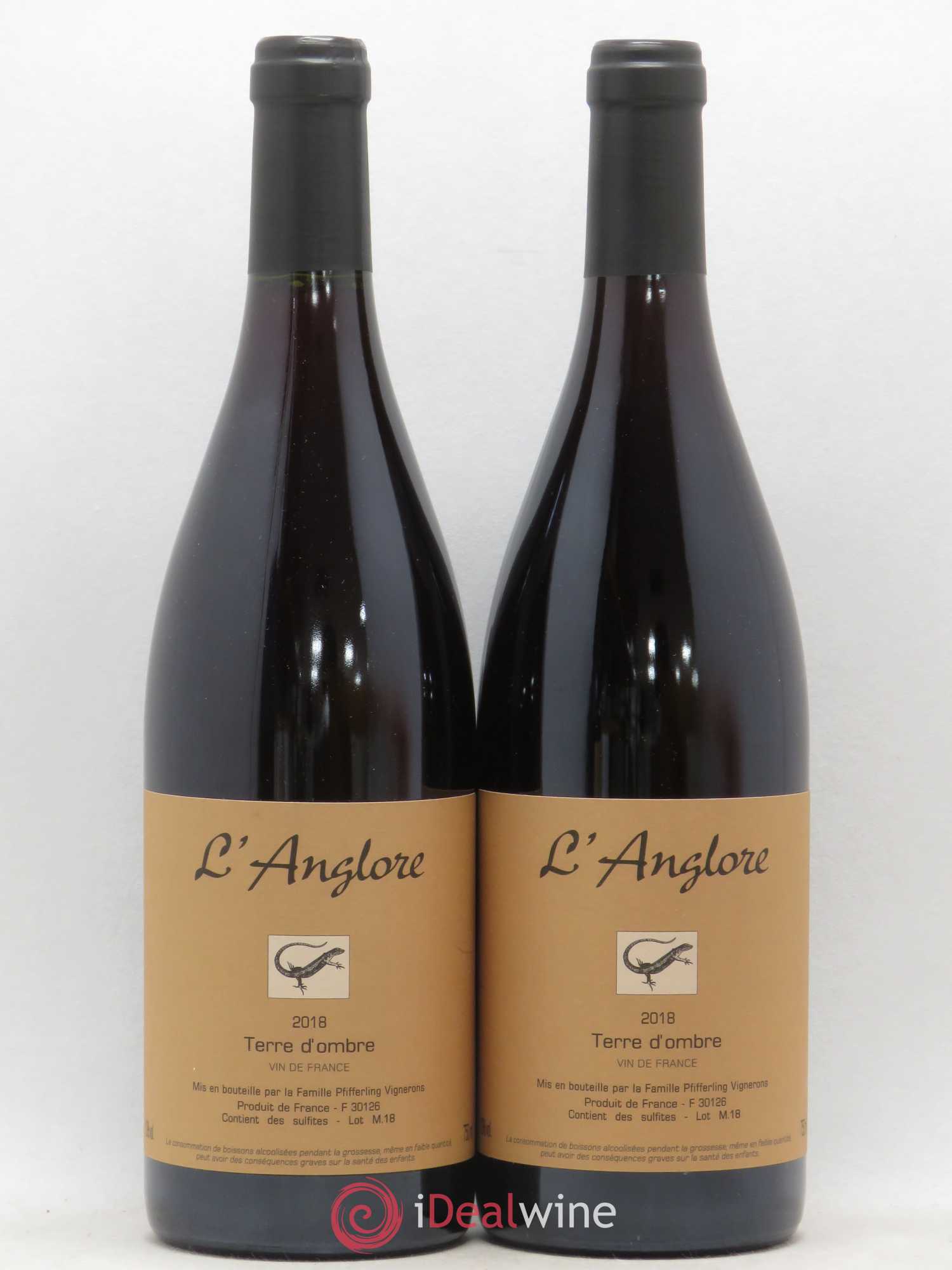 Vin de France Terre d'Ombre L'Anglore 2018 - Lot de 2 bouteilles - 0