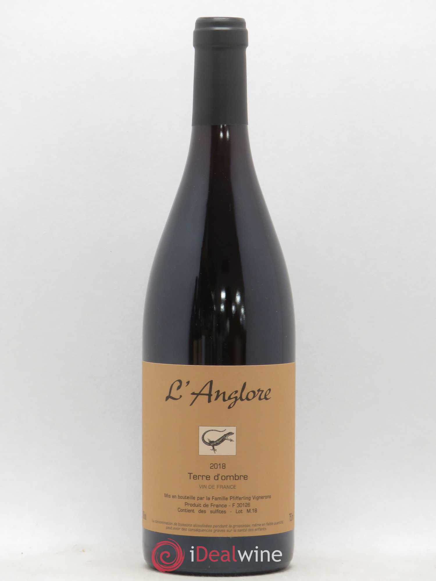 Vin de France Terre d'Ombre L'Anglore 2018 - Lot de 1 bouteille - 0