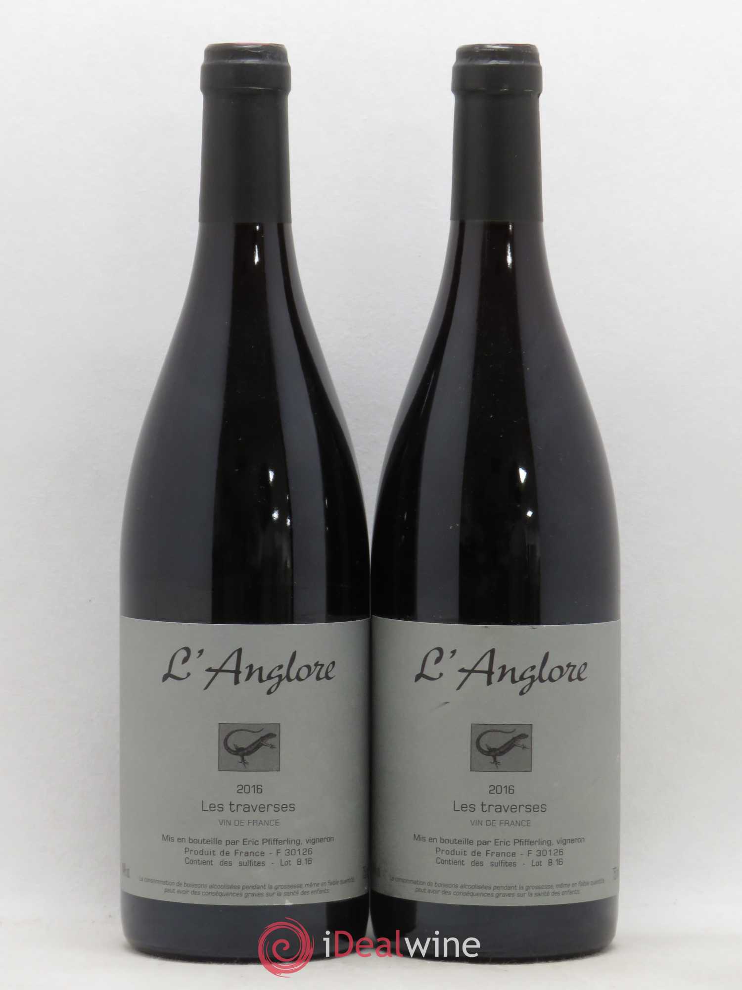 Vin de France Les Traverses L'Anglore 2016 - Lot de 2 bouteilles - 0