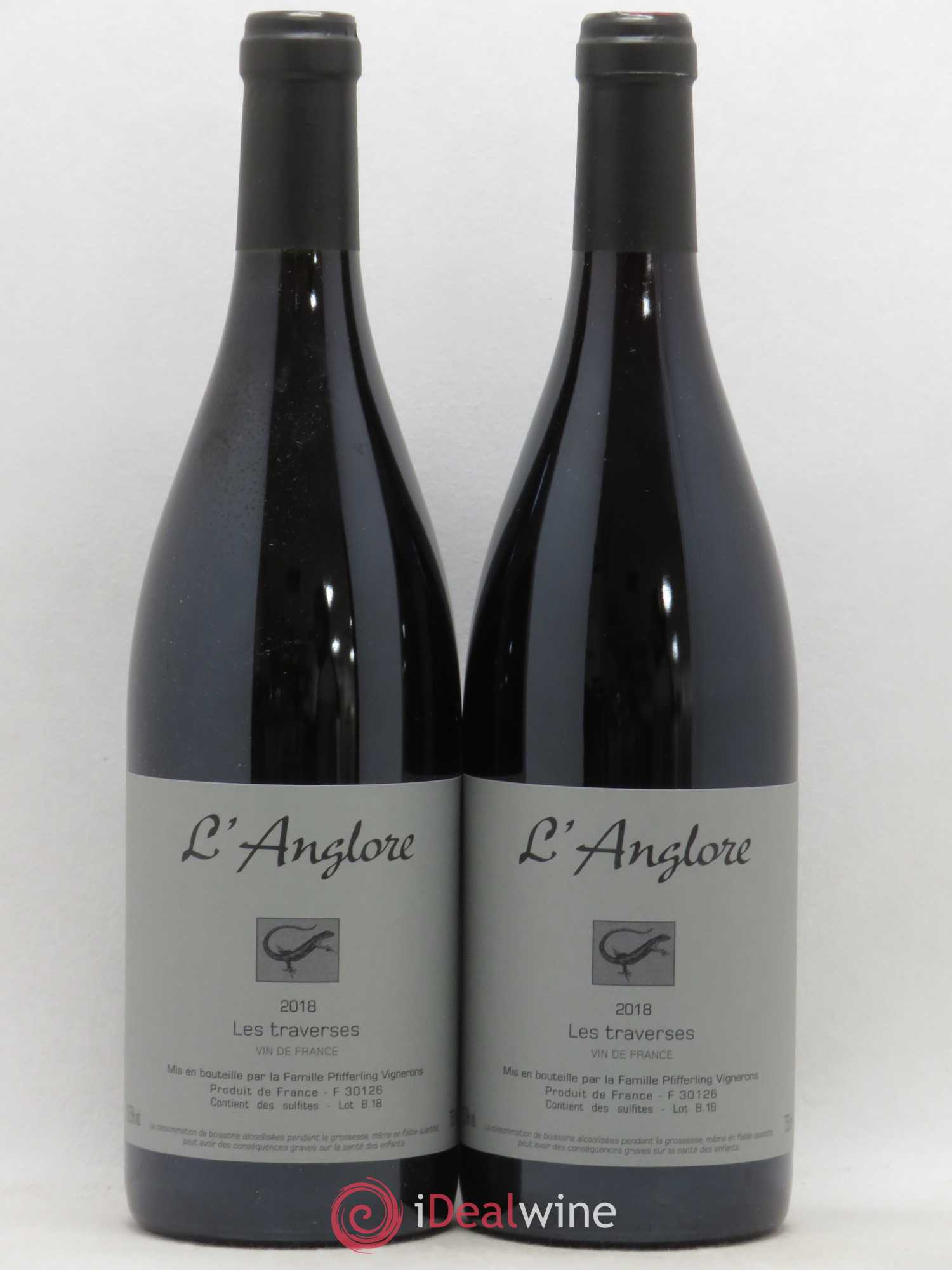 Vin de France Les Traverses L'Anglore 2018 - Lot de 2 bouteilles - 0