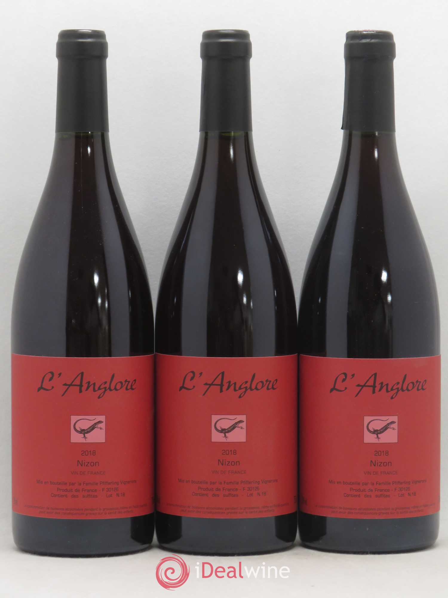 Vin de France Nizon L'Anglore 2018 - Lot de 3 bouteilles - 0