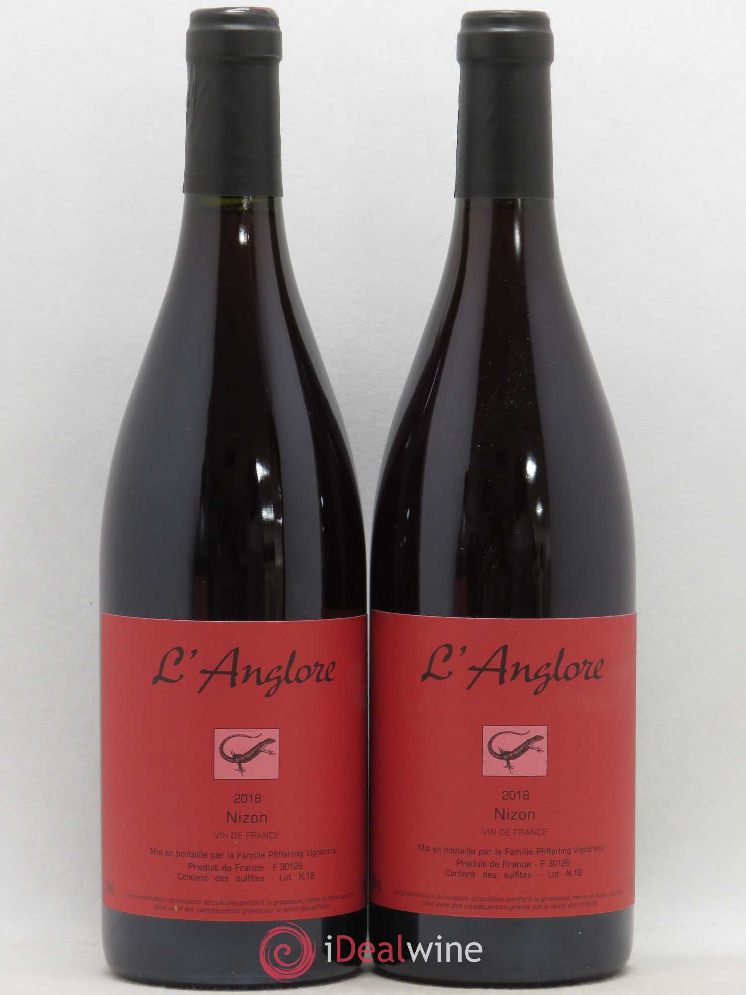 Vin de France Nizon L'Anglore 2018 - Lot de 2 bouteilles - 0