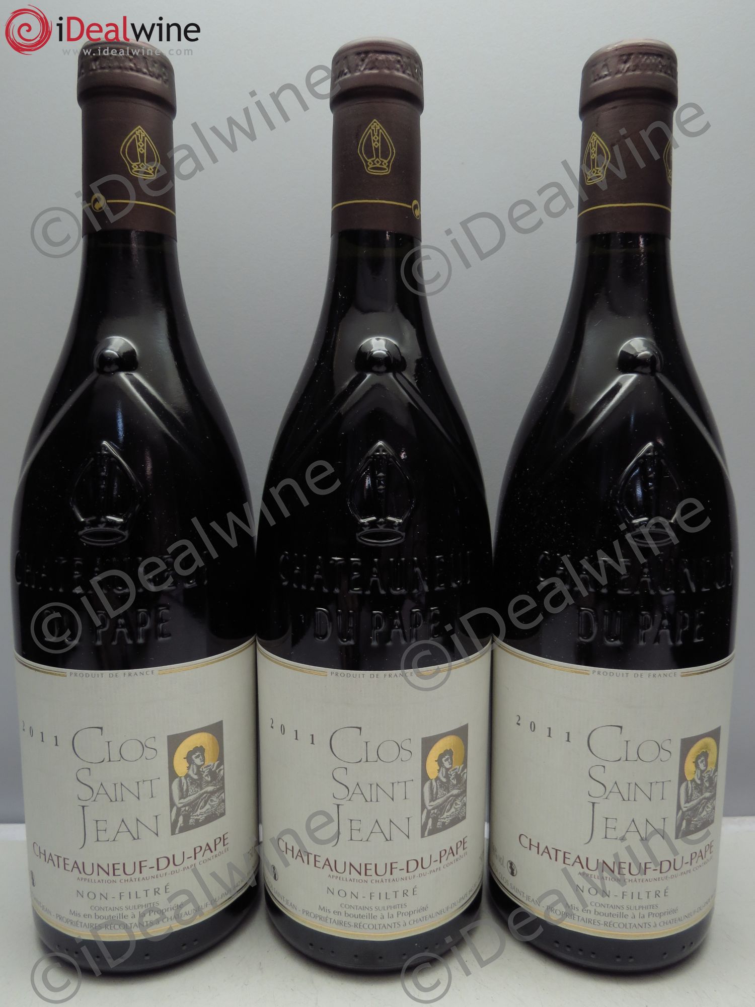 Châteauneuf-du-Pape Clos Saint-Jean Pascal et Vincent Maurel 2011 - Lot de 3 bouteilles - 0