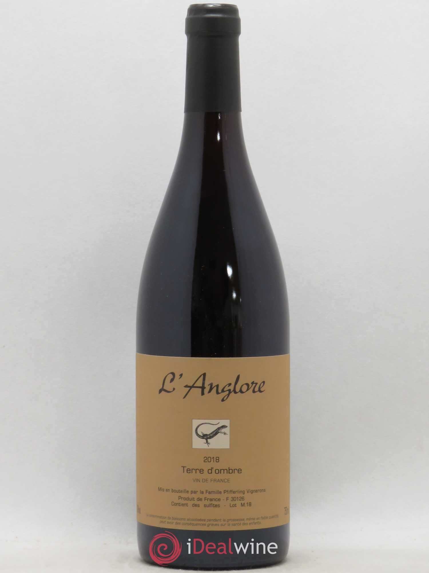 Vin de France Terre d'Ombre L'Anglore 2018 - Lot de 1 bouteille - 0