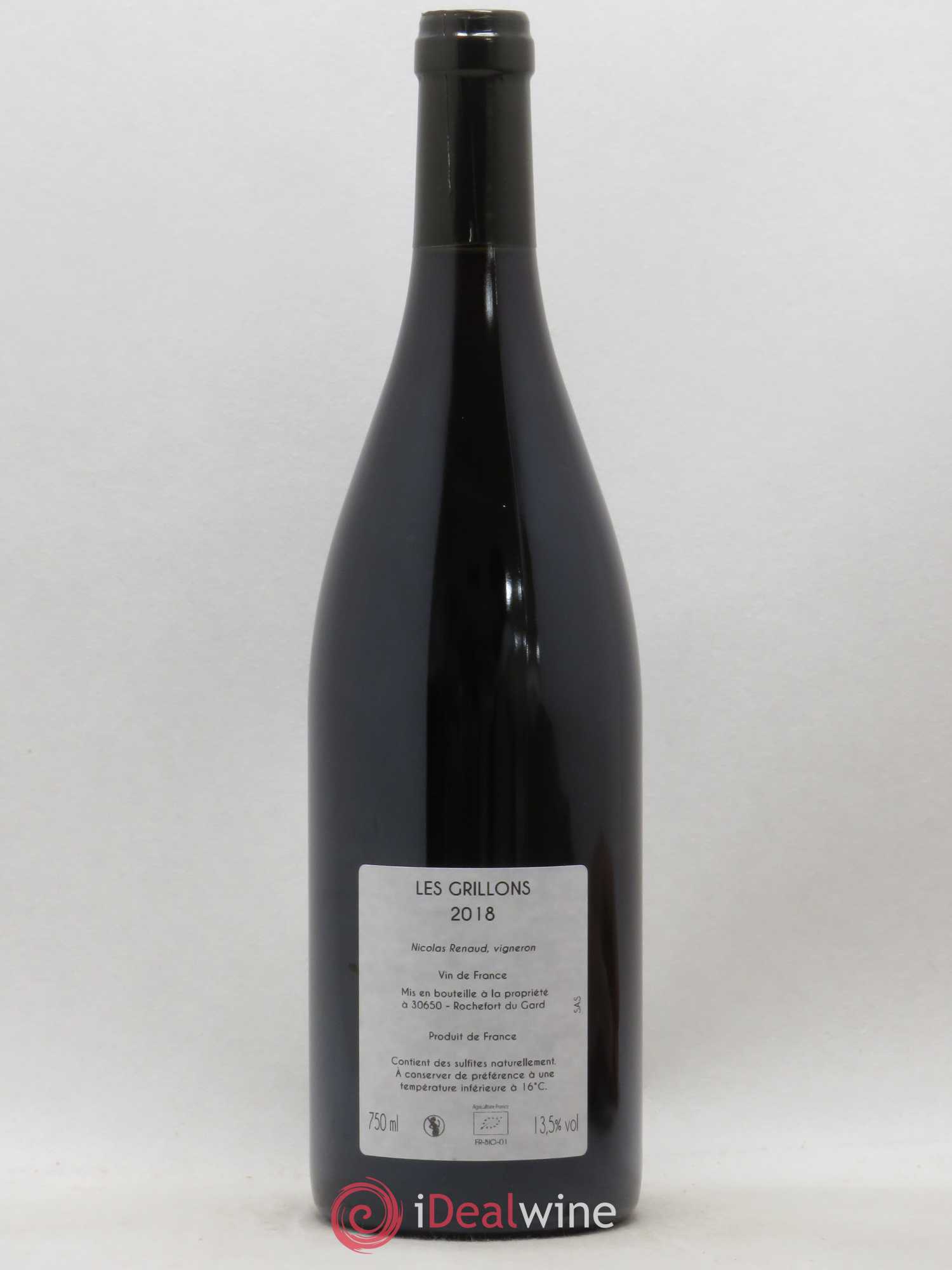 Vin de France Les Grillons 2018 - Lot de 1 bouteille - 1