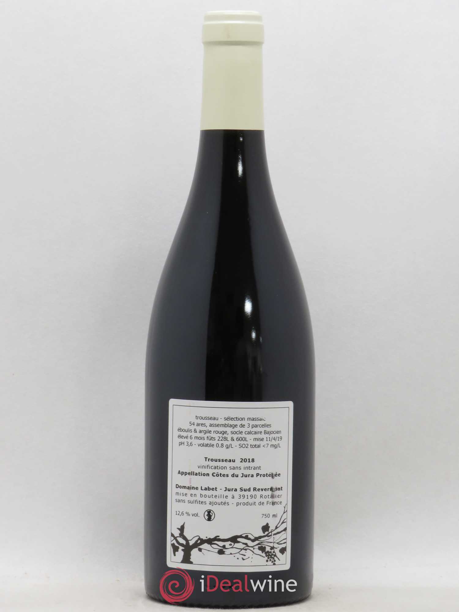Côtes du Jura Trousseau En Chalasse Romain - Julien - Charline Labet 2018 - Lot de 1 bouteille - 1