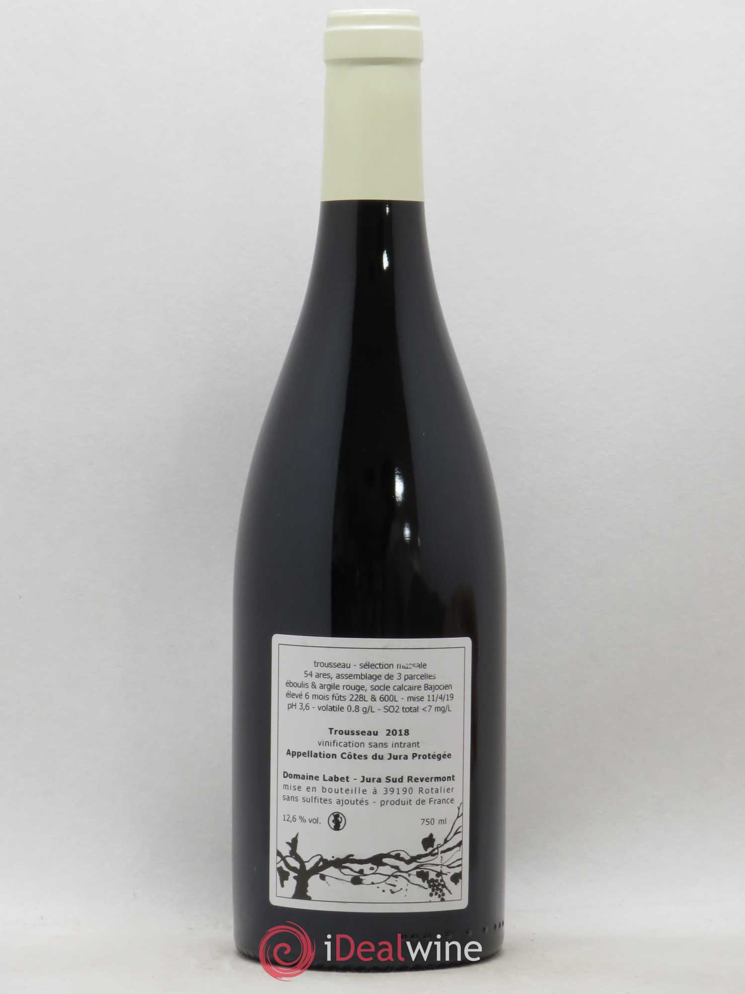 Côtes du Jura Trousseau En Chalasse Romain - Julien - Charline Labet 2018 - Lot de 1 bouteille - 1