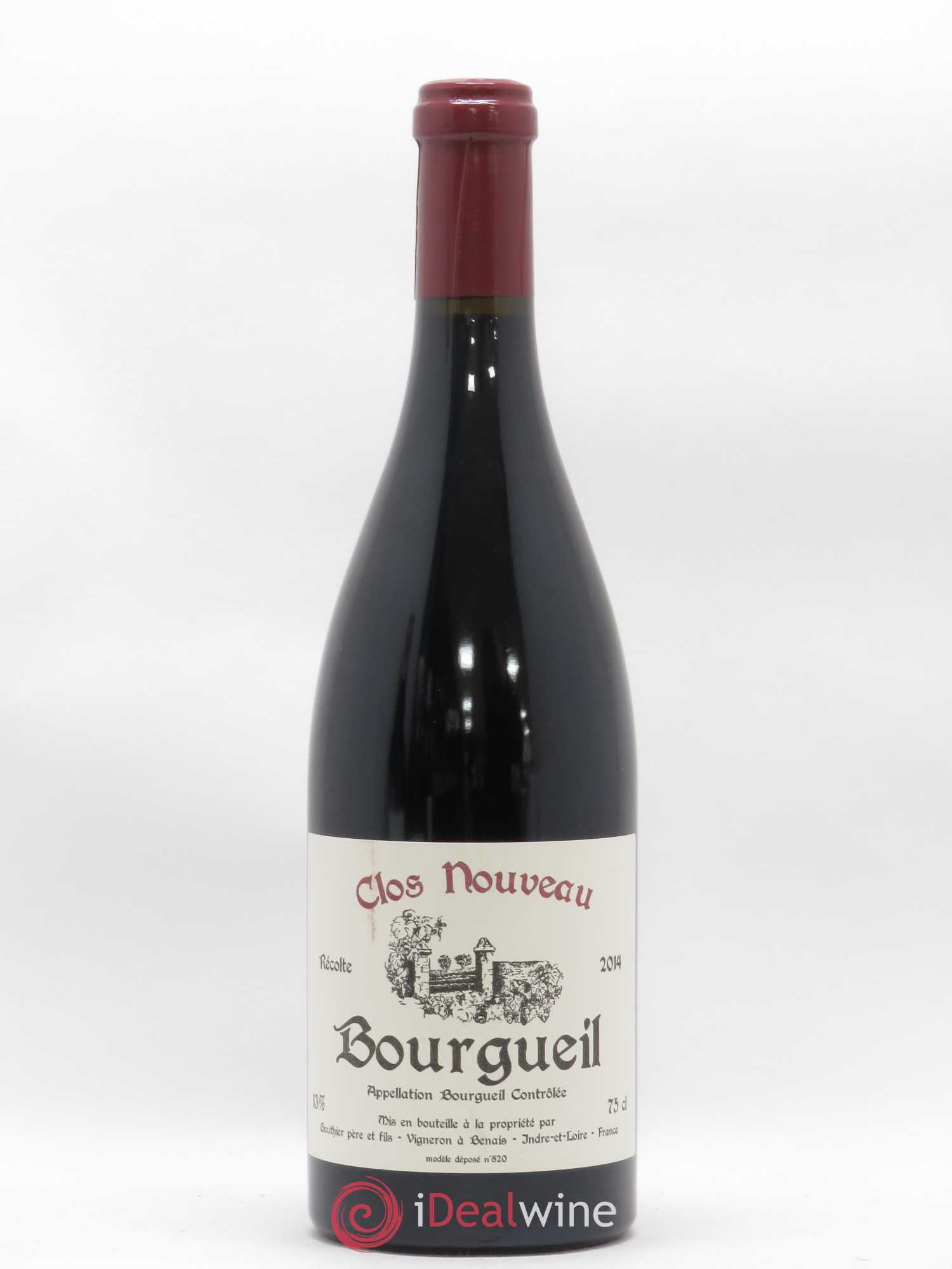 Bourgueil Clos Nouveau Domaine du Bel Air 2014 - Lot de 1 bouteille - 0