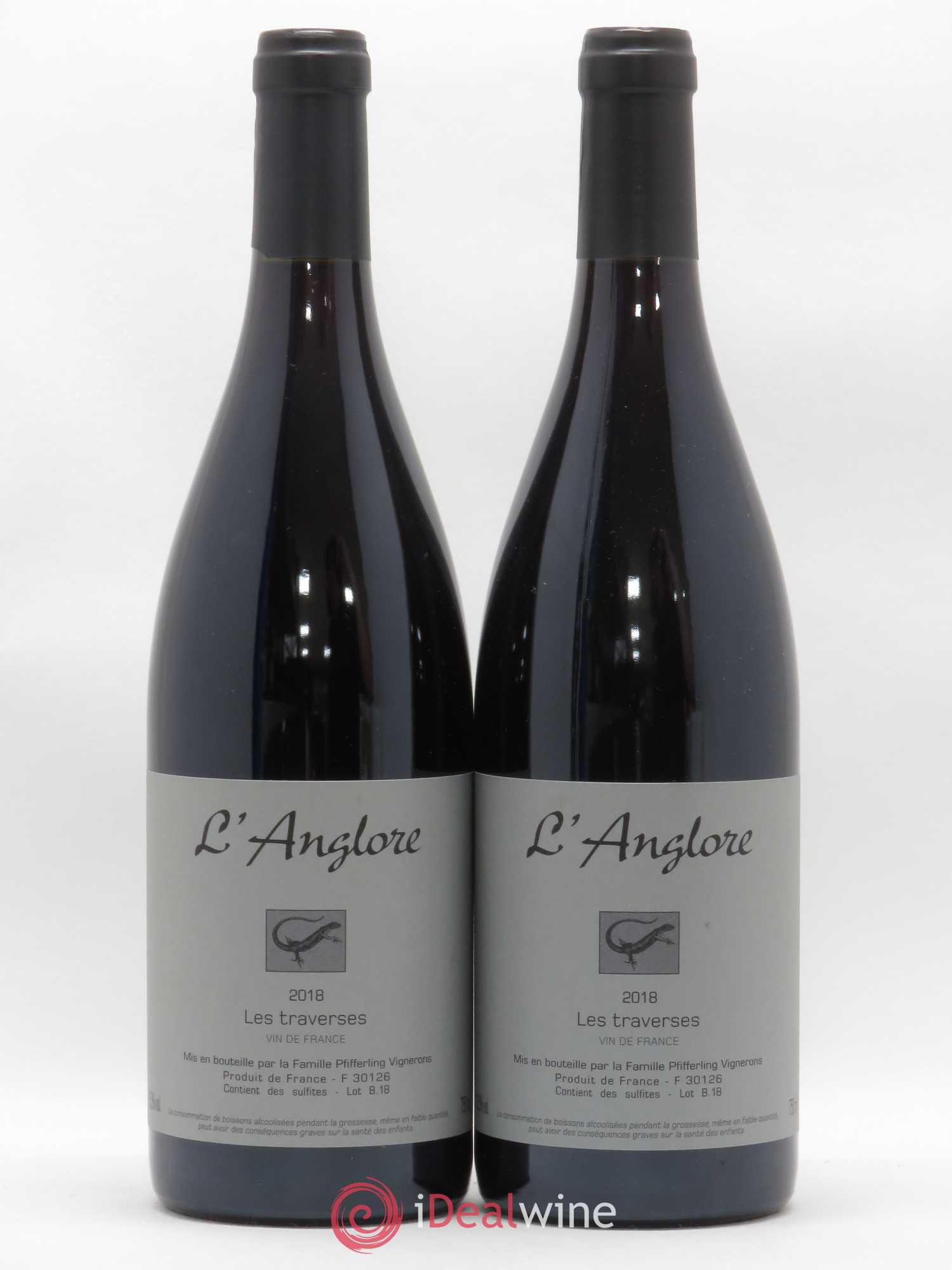 Vin de France Les Traverses L'Anglore 2018 - Lot de 2 bouteilles - 0