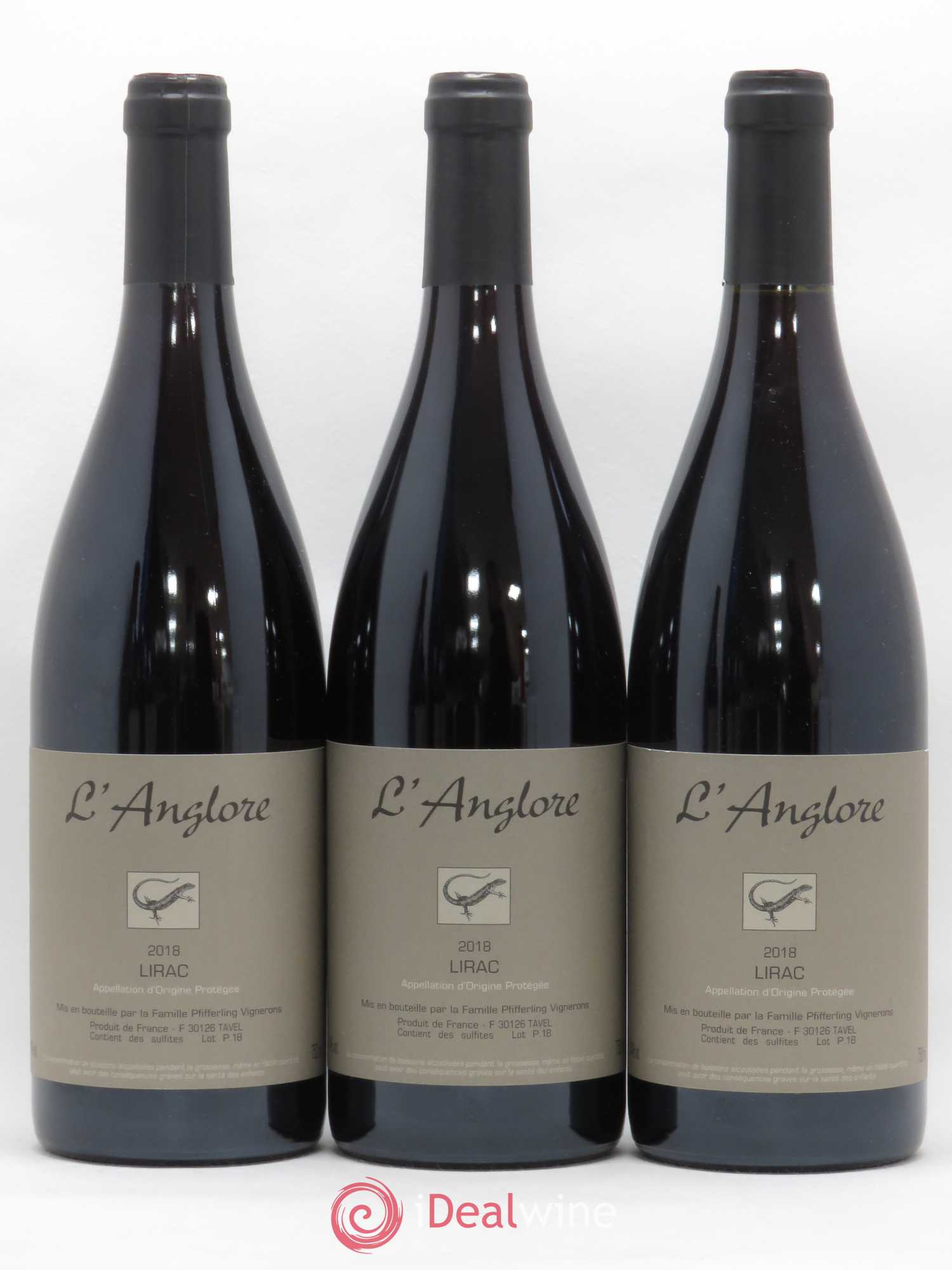 Lirac L'Anglore 2018 - Posten von 3 Flaschen - 0