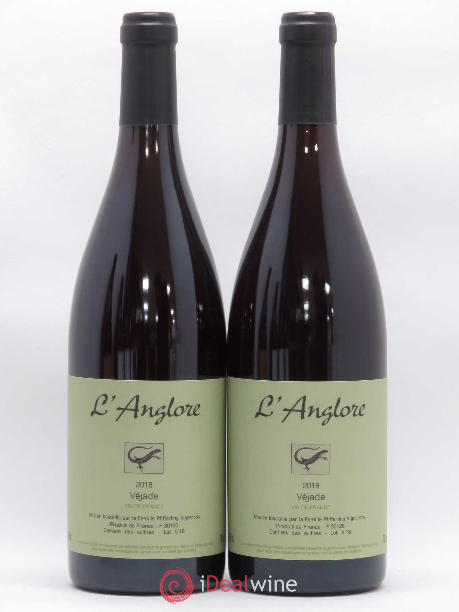 Vin de France Véjade L'Anglore 2018 - Lot de 2 bouteilles - 0