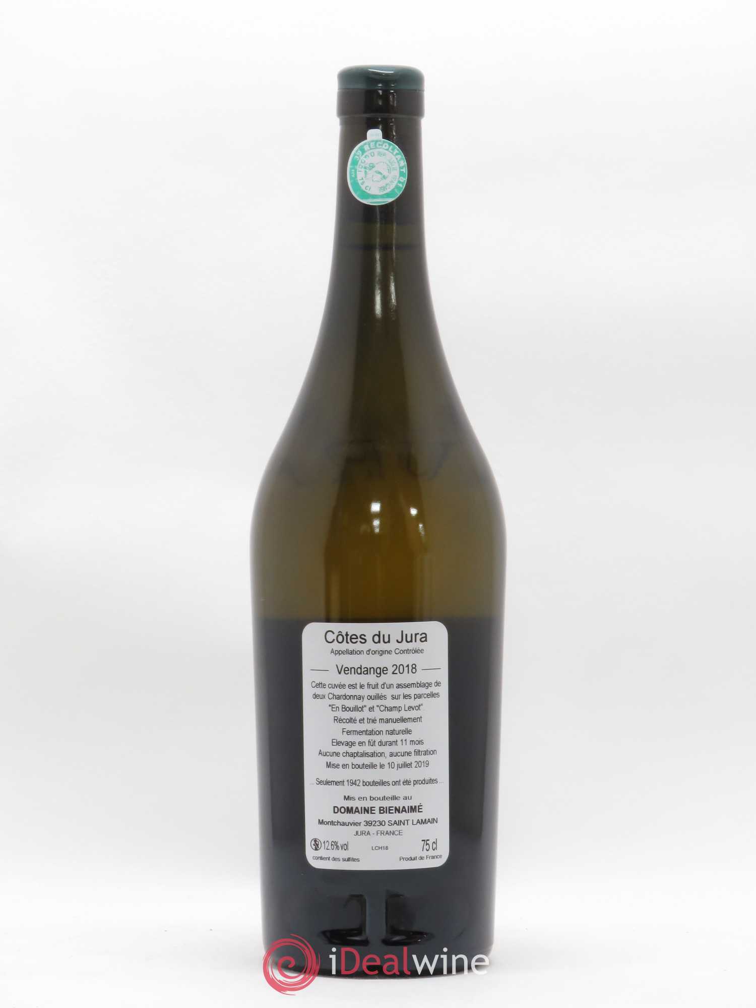 Côtes du Jura Chardonnay ouillés Bruno Bienaimé 2018 - Posten von 1 Flasche - 1
