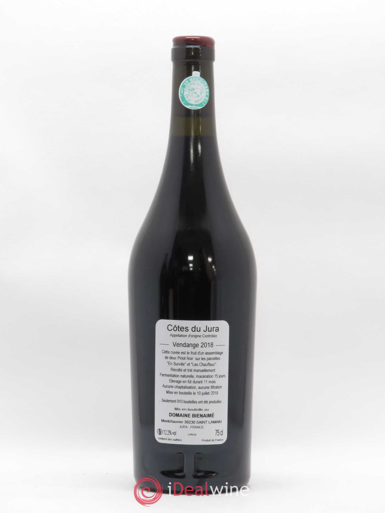 Côtes du Jura Pinot noir Bruno Bienaimé 2018 - Posten von 1 Flasche - 1