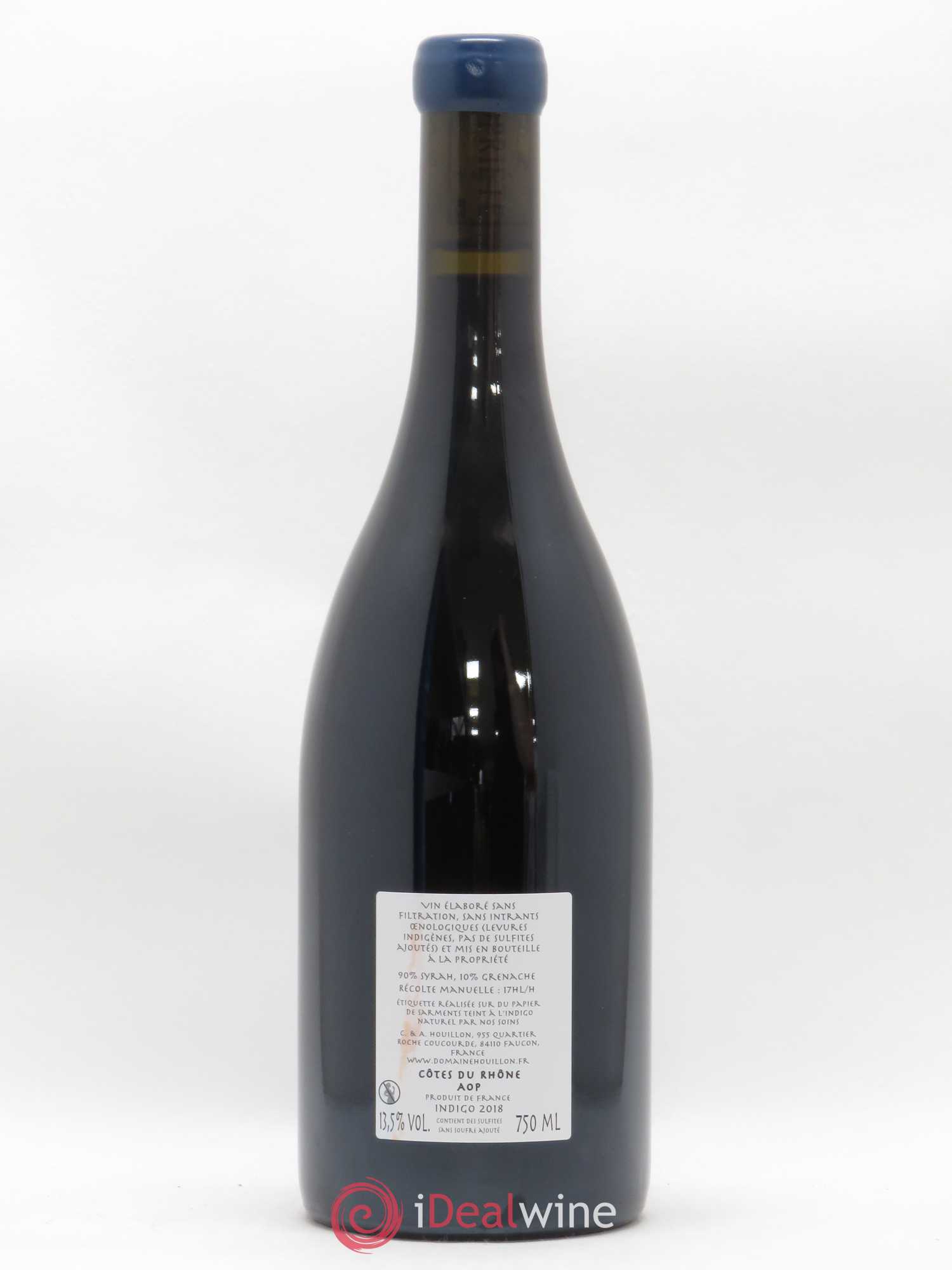 Côtes-du-Rhône Indigo Charlotte et Aurelien Houillon 2018 - Lot de 1 bouteille - 1