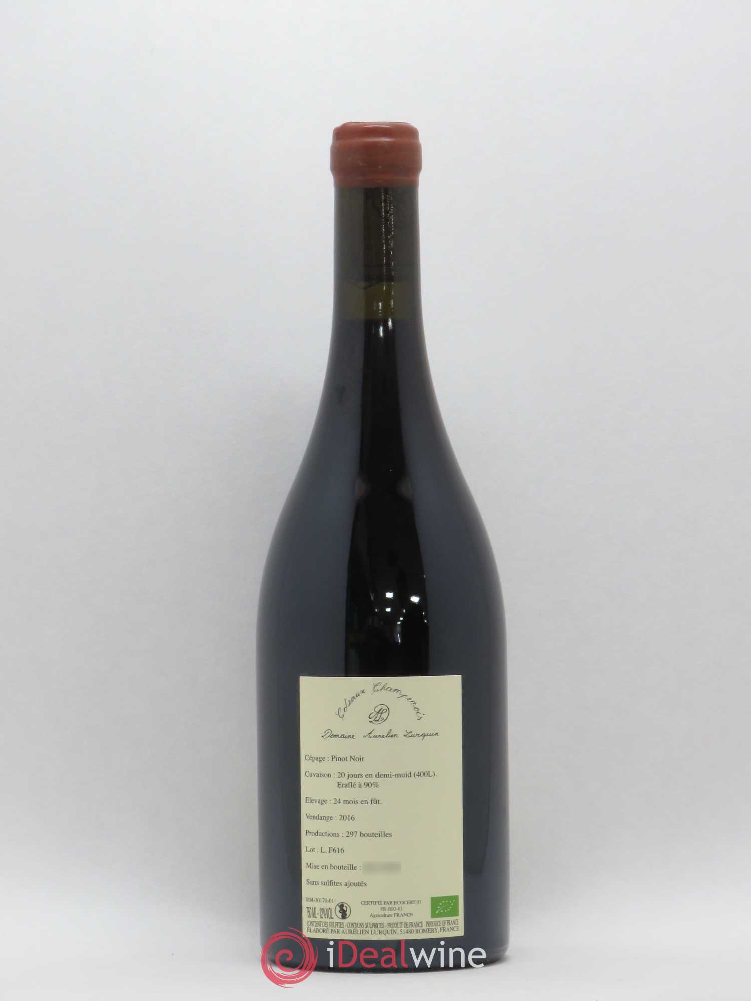 Coteaux Champenois Pinot Noir Aurelien Lurquin 2016 - Posten von 1 Flasche - 1