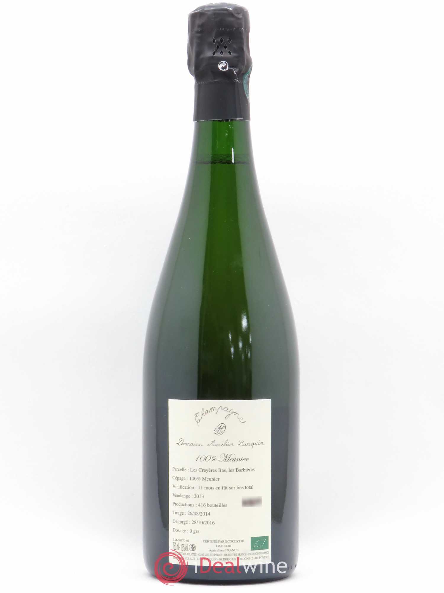 Champagne Pinot Meunier Aurelien Lurquin 2013 - Posten von 1 Flasche - 1