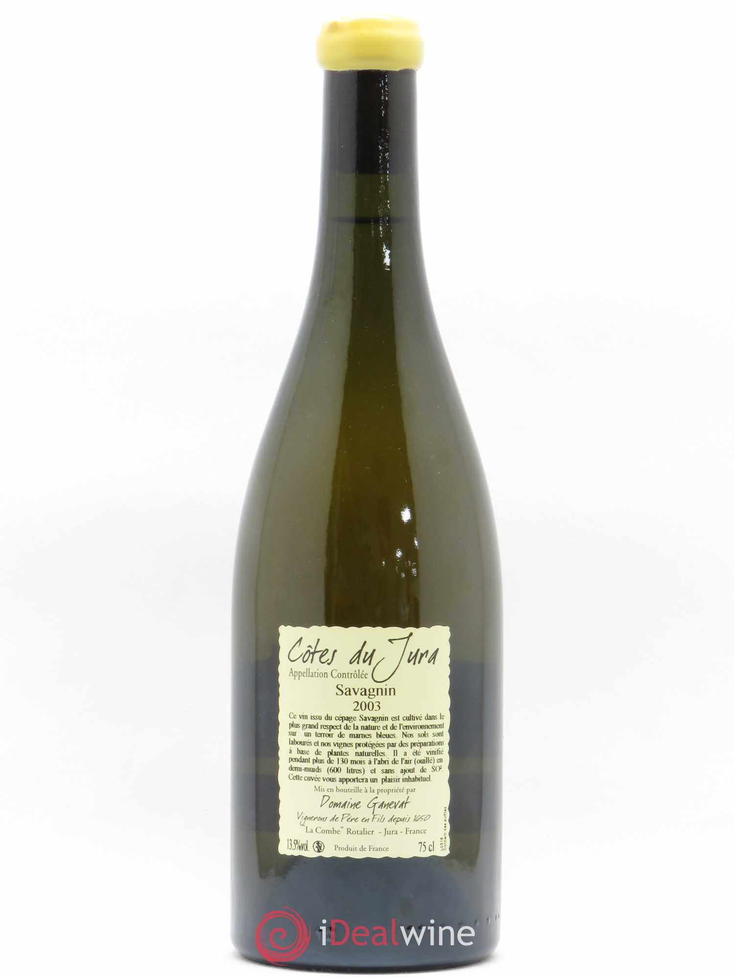 Côtes du Jura Les Vignes de mon Père Jean-François Ganevat (Domaine) 2003 - Lot de 1 bouteille - 1