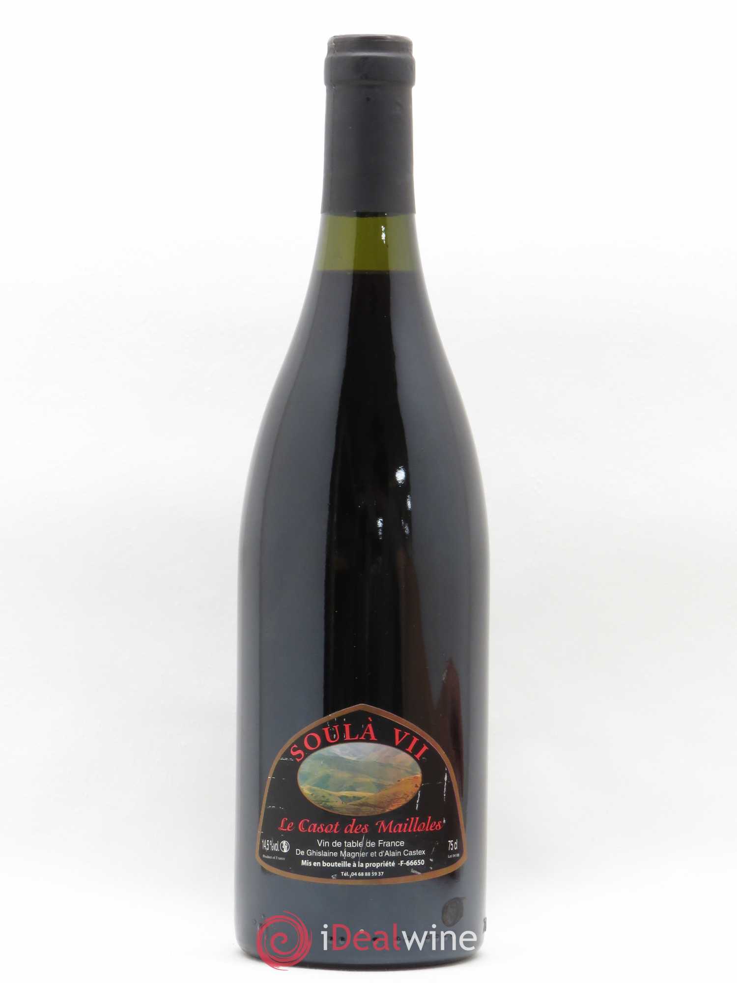 Languedoc Vin de table de France Clos des Mailloles Soula VII Ghislaine Magnier & Alain Castex 2008 - Posten von 1 Flasche - 0