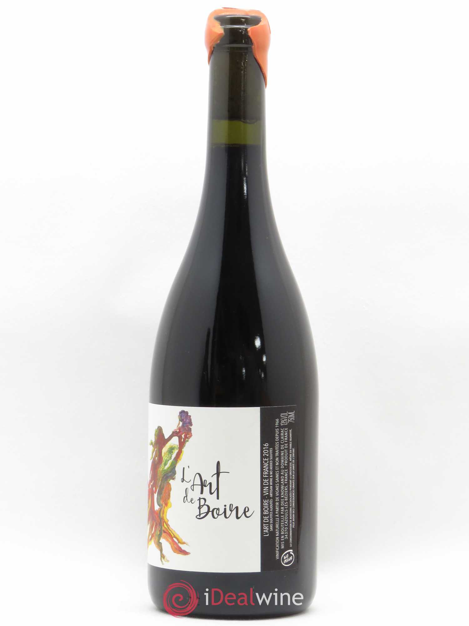 Vin de France L'Art de Boire Domaine de Clairac (sans prix de réserve) 2016 - Lot de 1 bouteille - 1