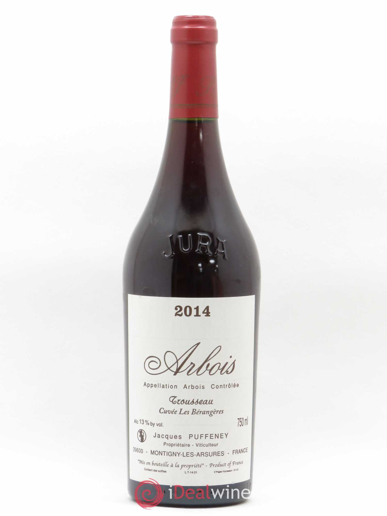 Arbois Trousseau Cuvée Les Bérangères Jacques Puffeney 2014 - Lot de 1 bouteille - 0