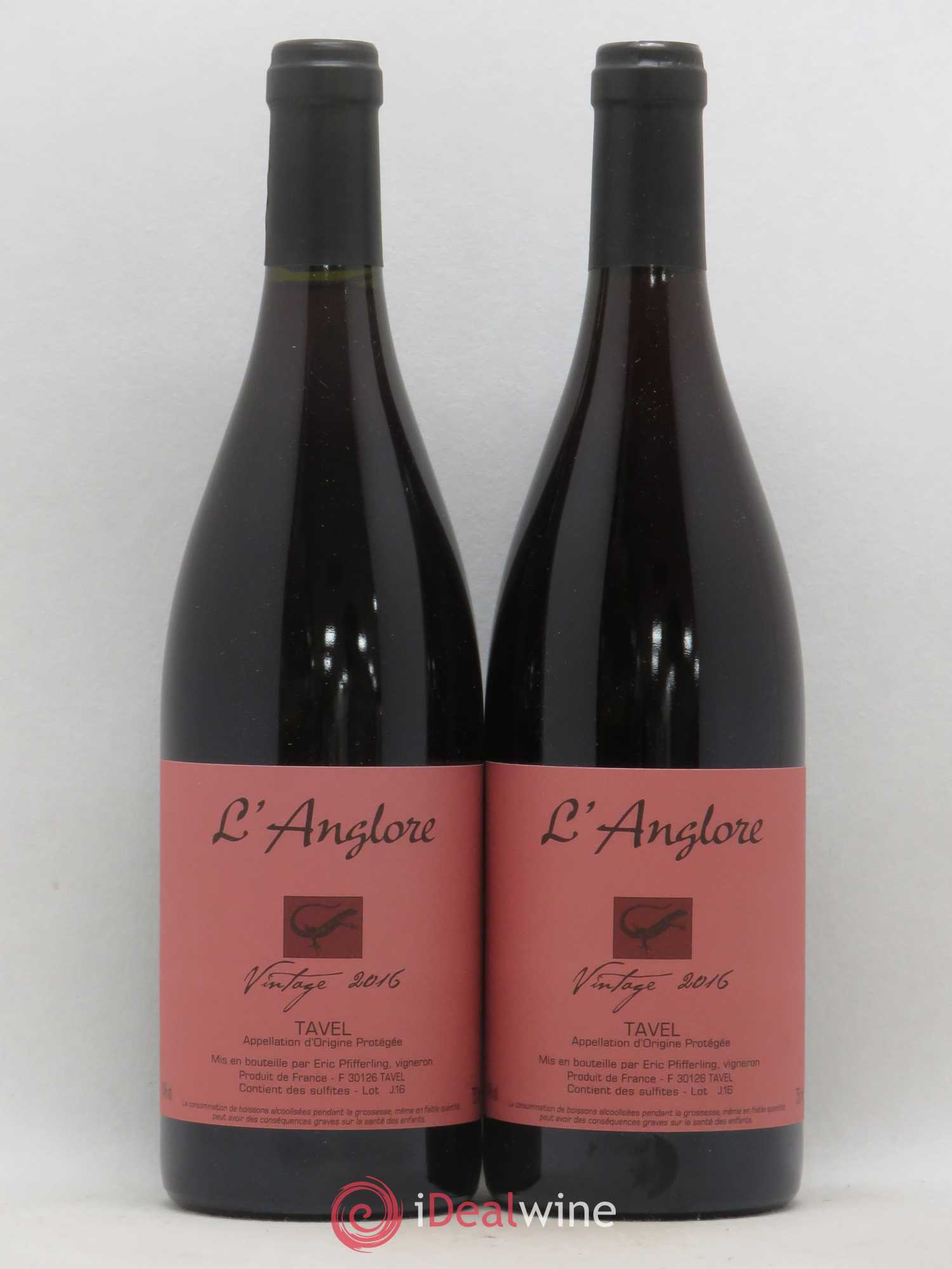 Tavel Vintage L'Anglore 2016 - Lot de 2 bouteilles - 0
