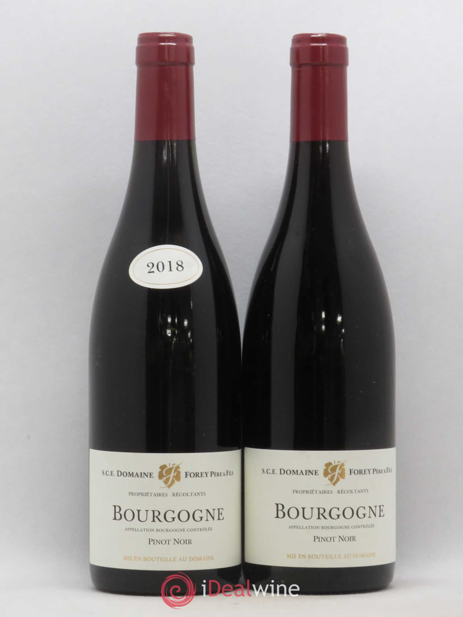 Bourgogne Pinot Noir Forey (sans prix de réserve) 2018 - Posten von 2 Flaschen - 0