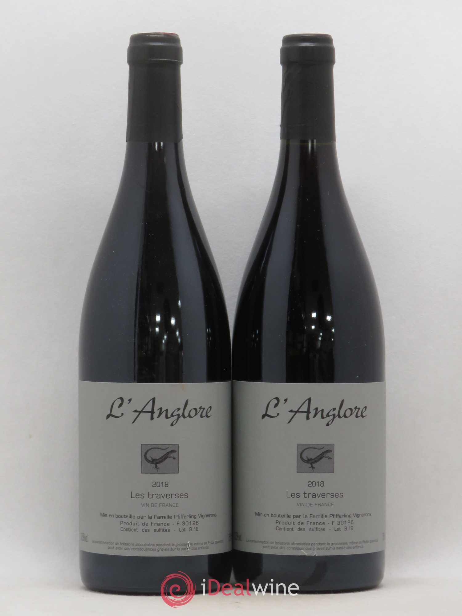 Vin de France Les Traverses L'Anglore 2018 - Lot de 2 bouteilles - 0
