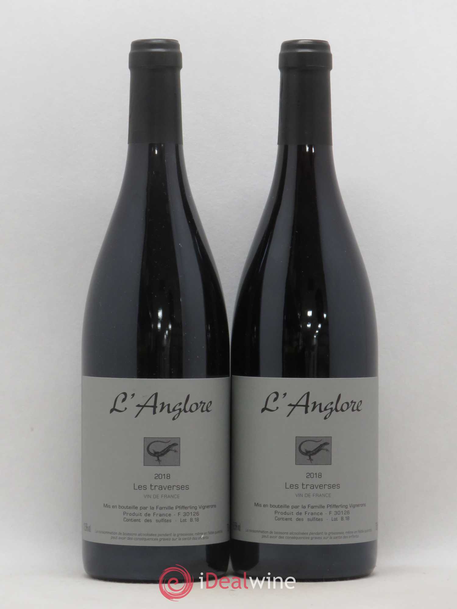 Vin de France Les Traverses L'Anglore 2018 - Lot de 2 bouteilles - 0