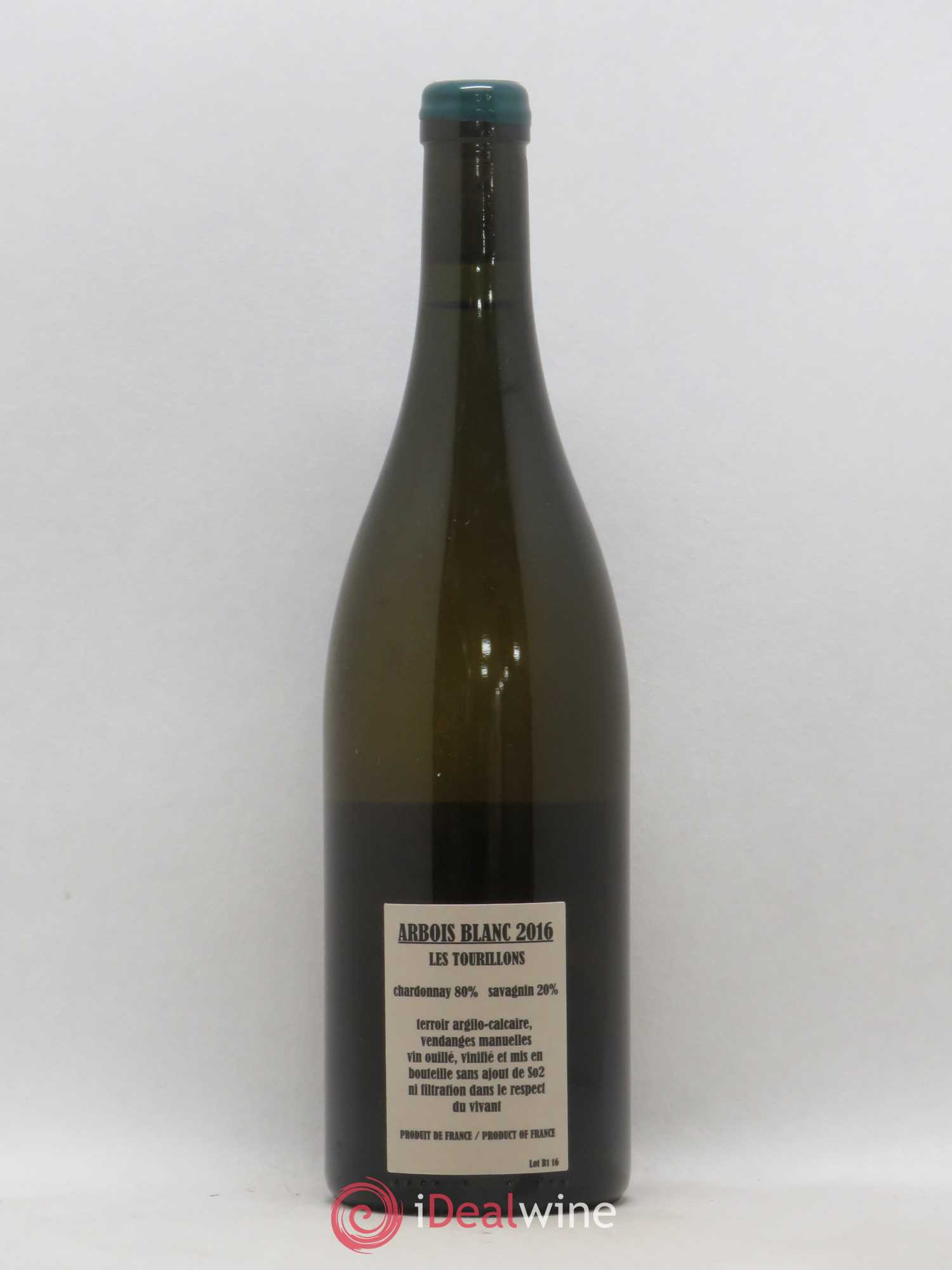 Arbois Chardonnay Savagnin Les Tourillons Adeline Houillon & Renaud Bruyère 2016 - Lot de 1 bouteille - 1