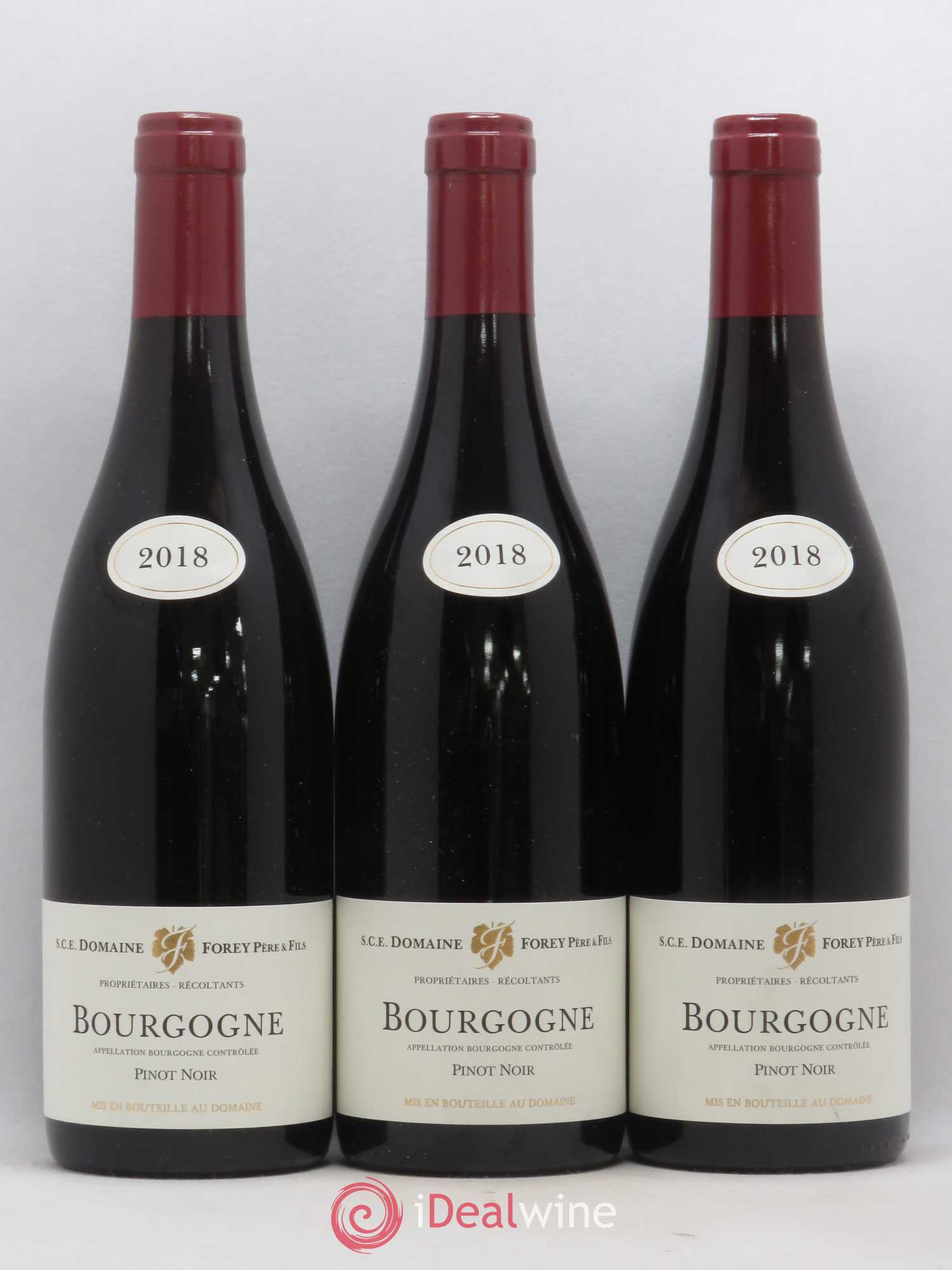 Bourgogne Pinot Noir Forey 2018 - Lot de 3 bouteilles - 0