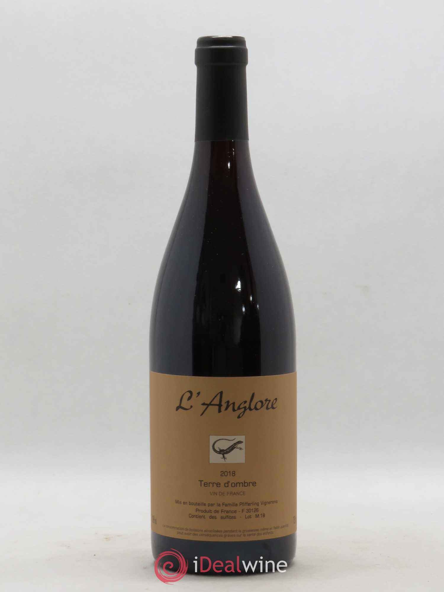 Vin de France Terre d'Ombre L'Anglore 2018 - Lot de 1 bouteille - 0