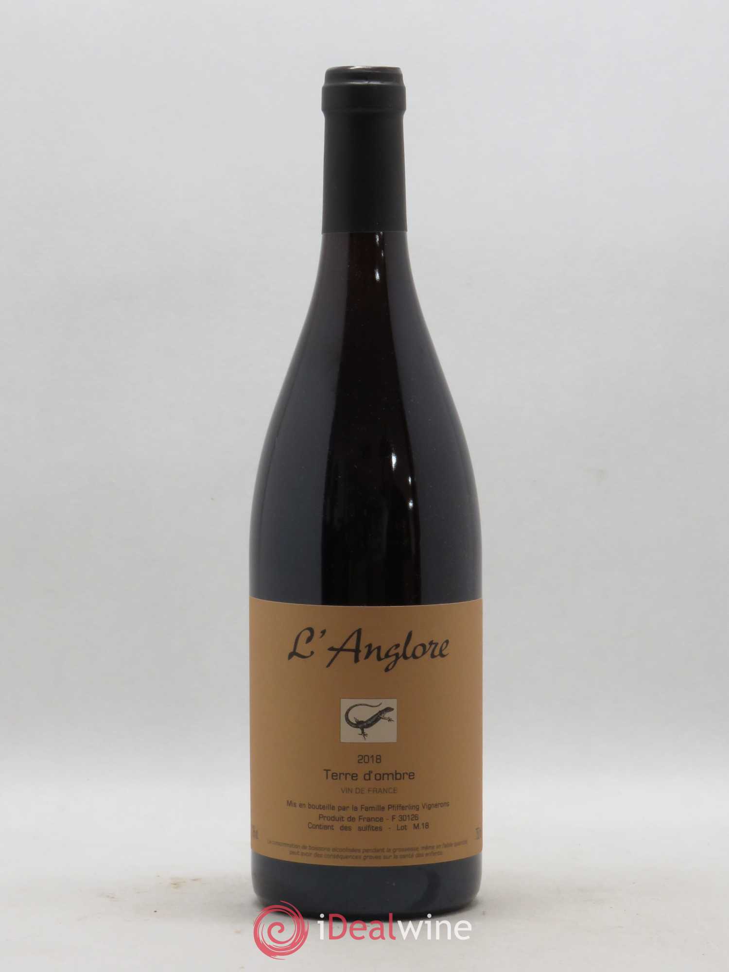 Vin de France Terre d'Ombre L'Anglore 2018 - Lot de 1 bouteille - 0