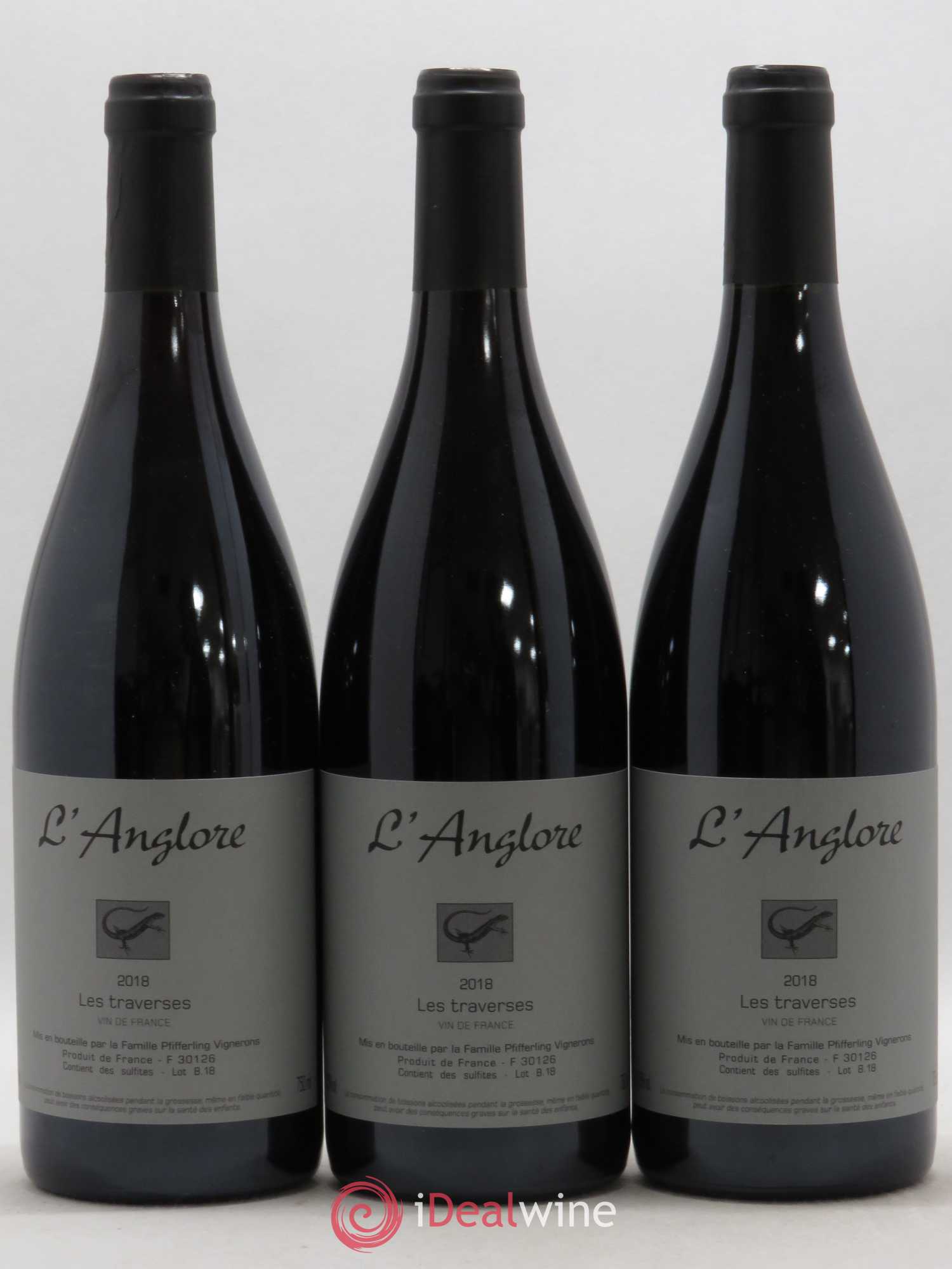 Vin de France Les Traverses L'Anglore 2018 - Lot de 3 bouteilles - 0