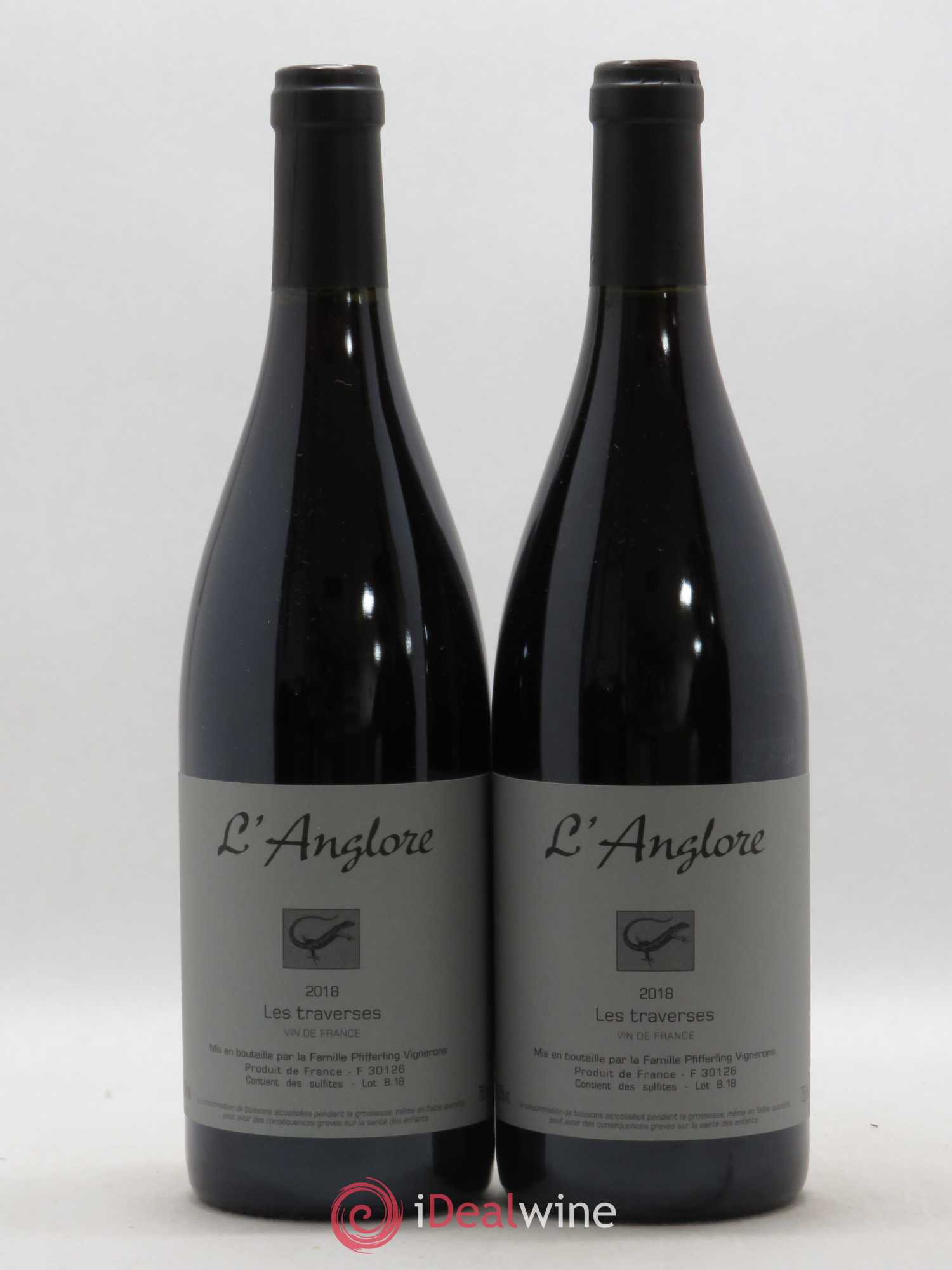 Vin de France Les Traverses L'Anglore 2018 - Lot de 2 bouteilles - 0