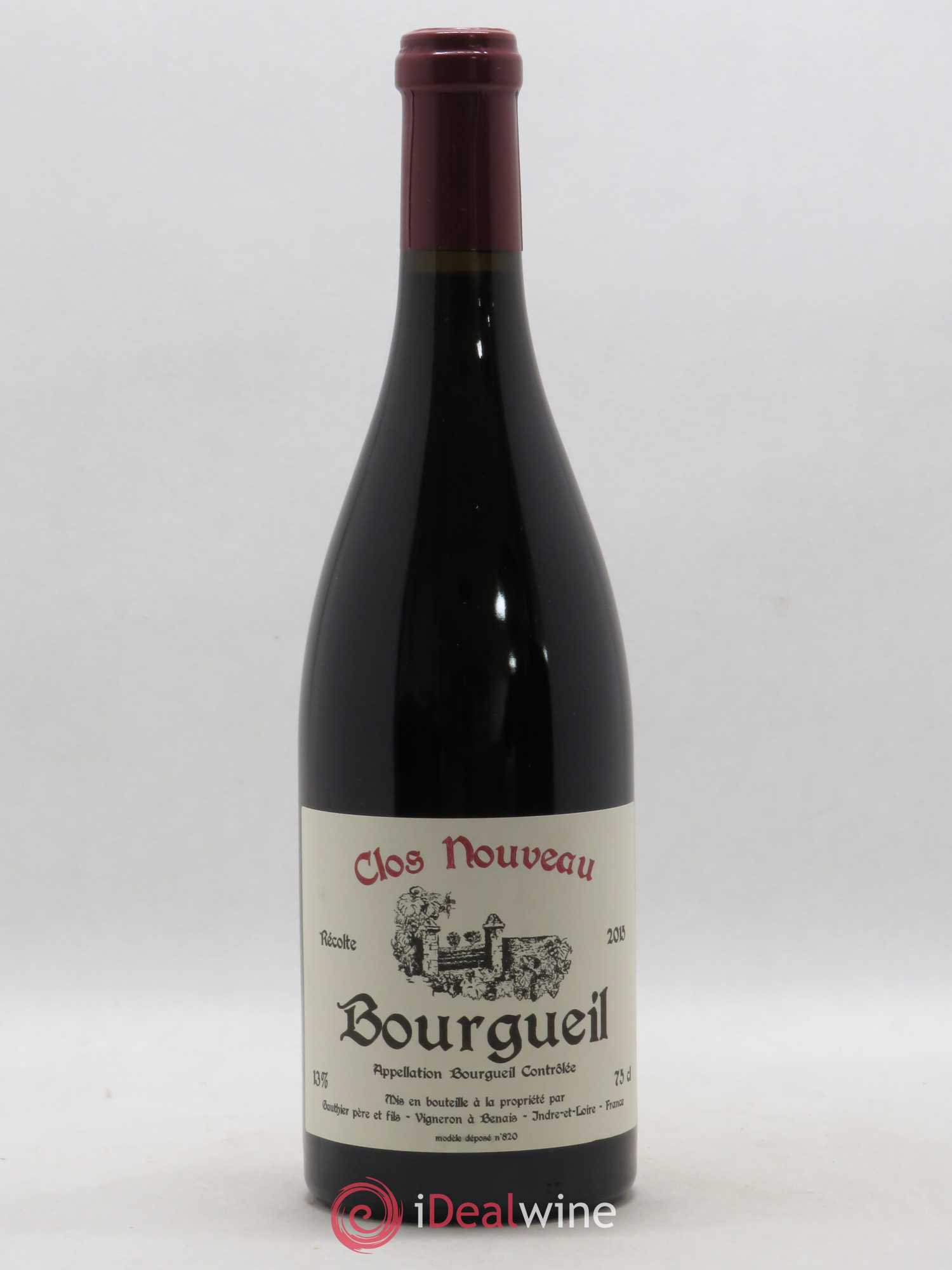 Bourgueil Clos Nouveau Domaine du Bel Air 2015 - Lot de 1 bouteille - 0