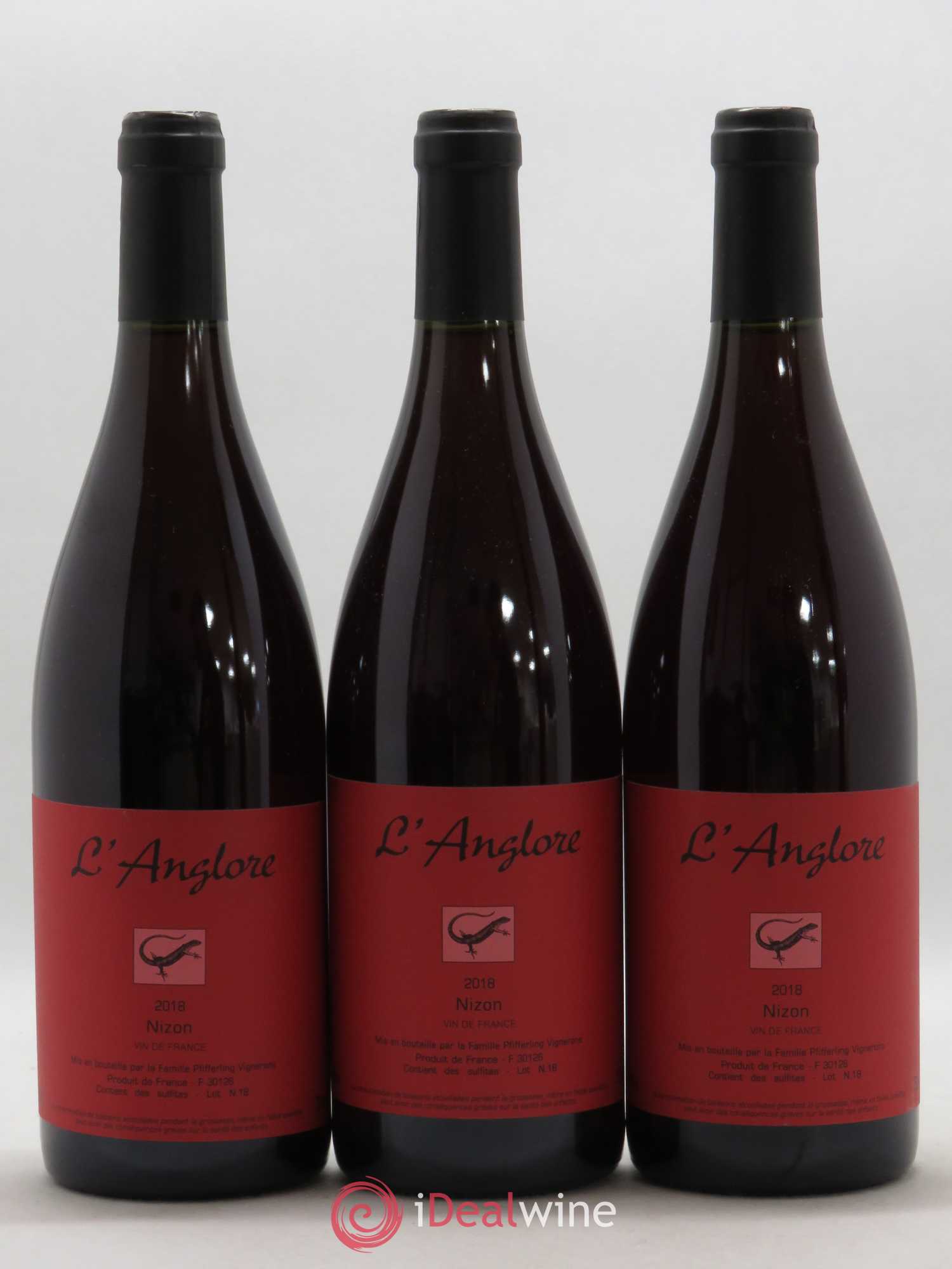 Vin de France Nizon L'Anglore 2018 - Lot de 3 bouteilles - 0