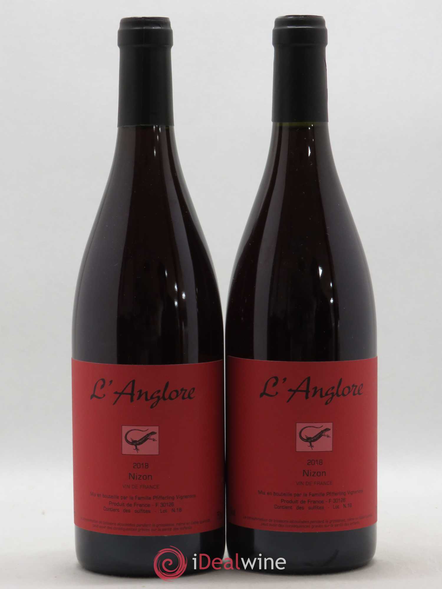 Vin de France Nizon L'Anglore 2018 - Lot de 2 bouteilles - 0