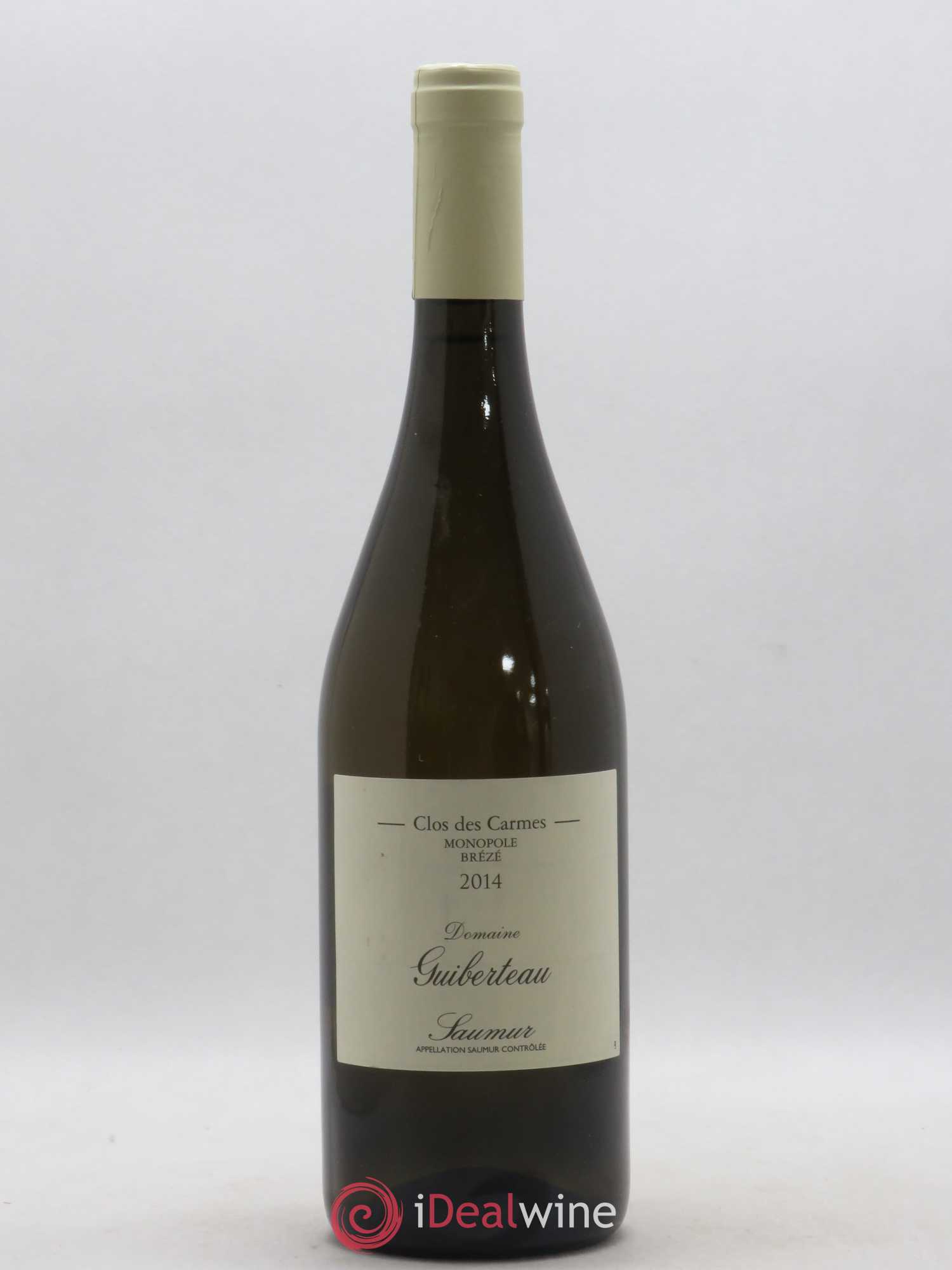 Saumur Brézé Clos des Carmes Domaine Guiberteau 2014 - Lot de 1 bouteille - 0