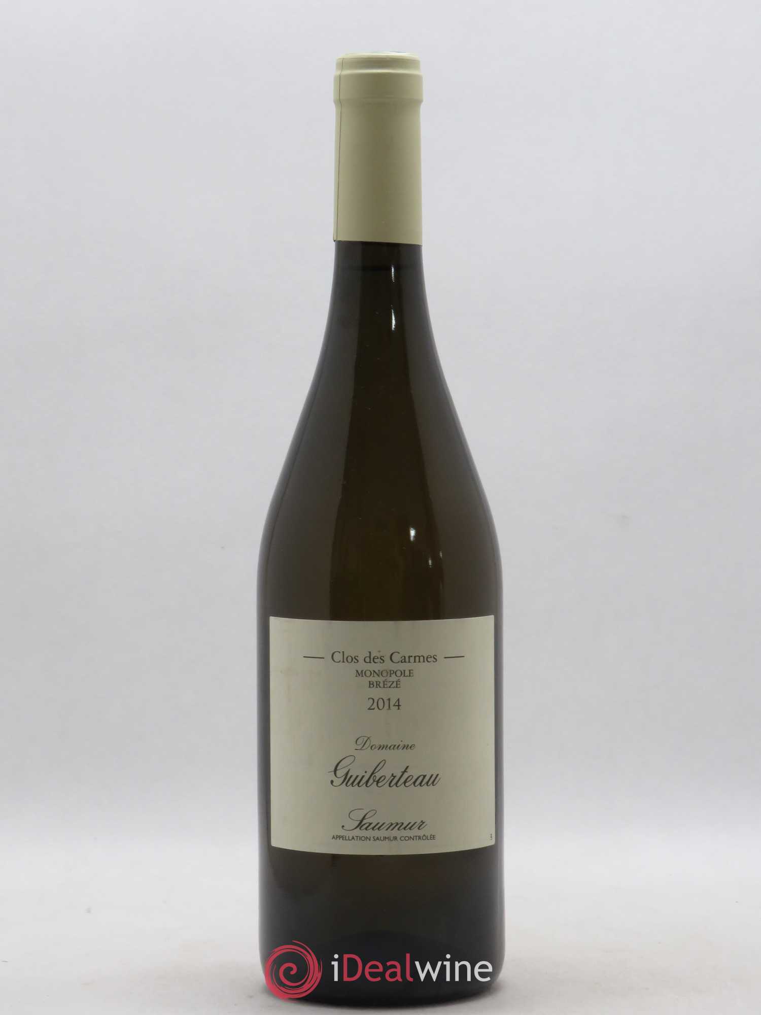 Saumur Brézé Clos des Carmes Domaine Guiberteau 2014 - Lot de 1 bouteille - 0