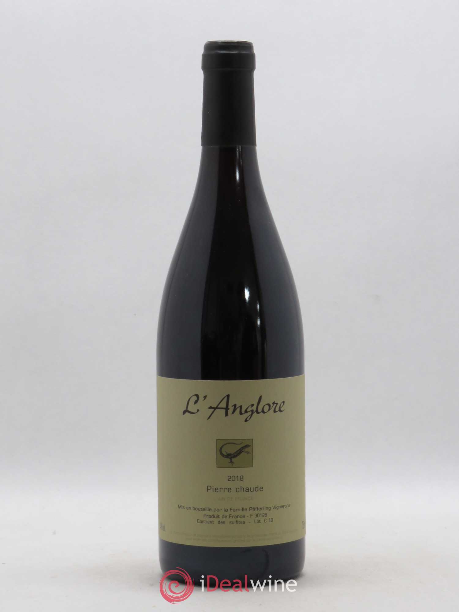 Vin de France Pierre chaude L'Anglore 2018 - Lot de 1 bouteille - 0