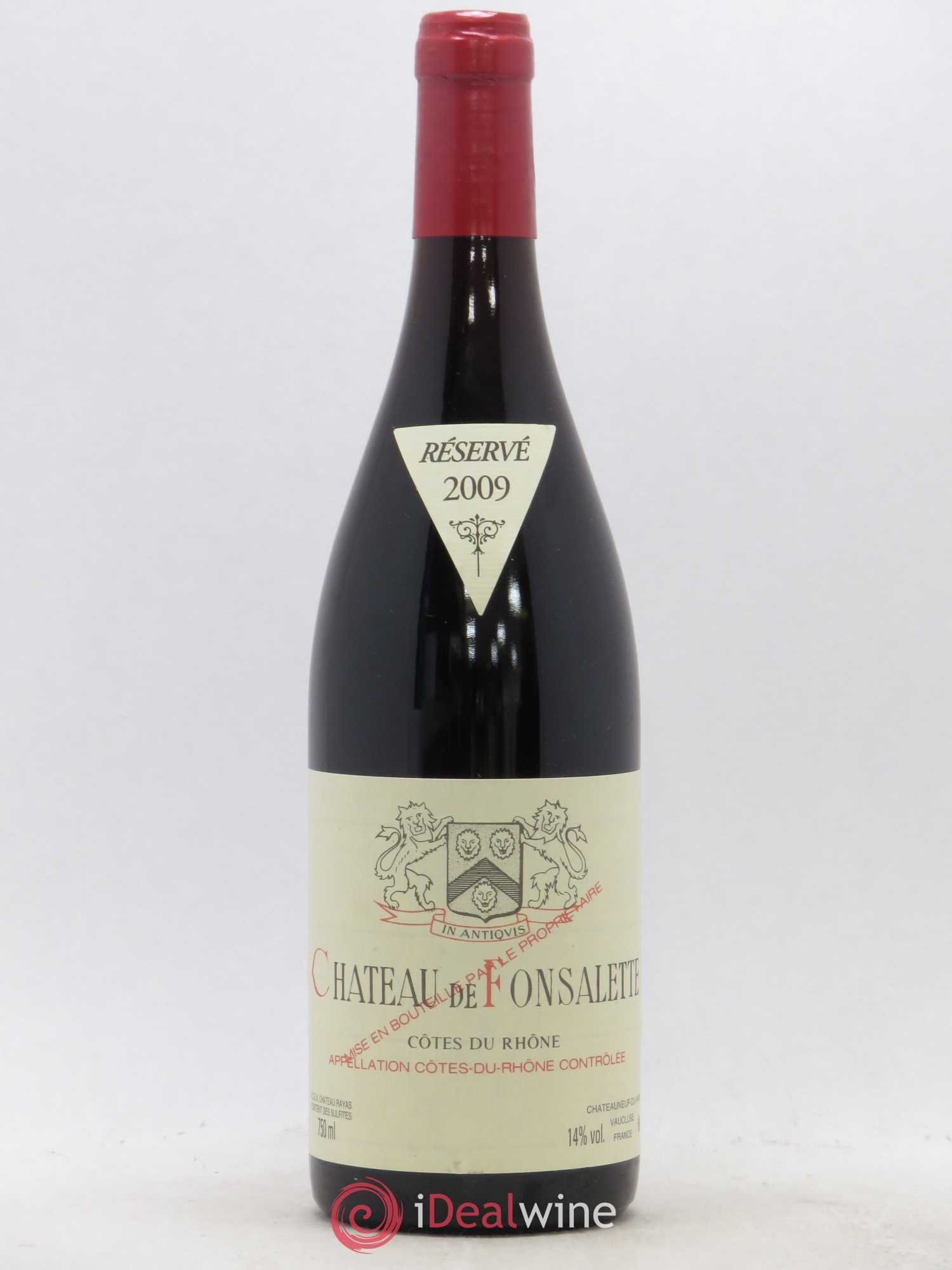 Côtes-du-Rhône Château de Fonsalette Emmanuel Reynaud 2009 - Lot de 1 bouteille - 0