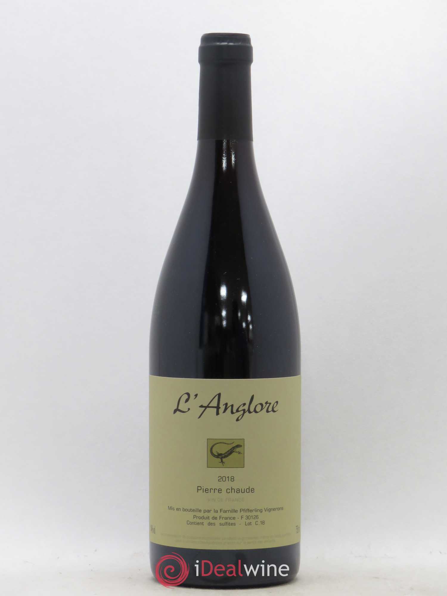Vin de France Pierre chaude L'Anglore 2018 - Lot de 1 bouteille - 0