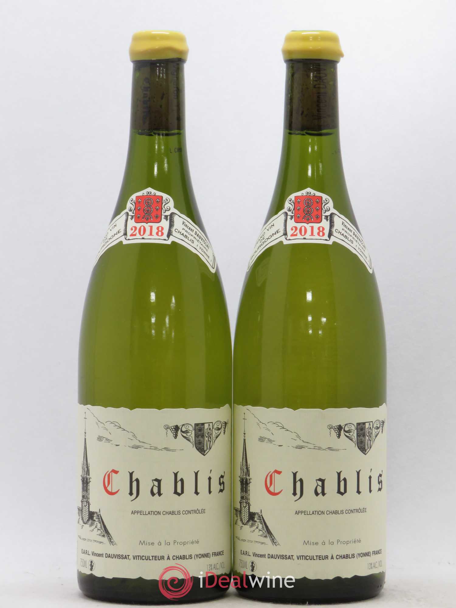 Chablis Vincent Dauvissat (Domaine) 2018 - Lot de 2 bouteilles - 0