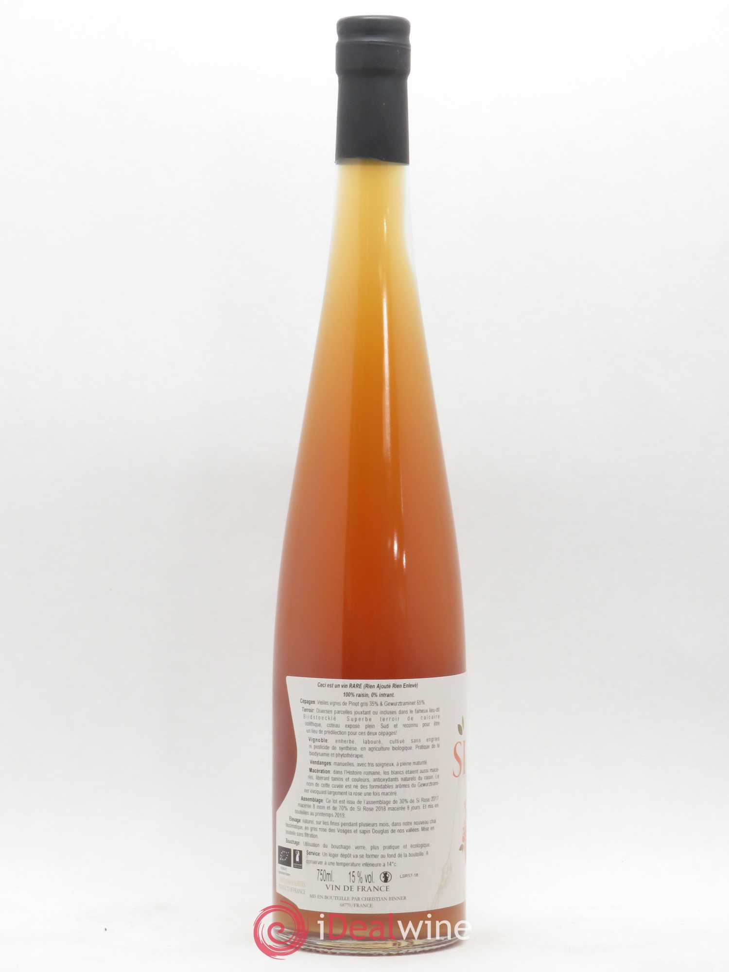 Vin de France Macération Si Rose 17-18 Binner - Lot of 1 bottle - 2