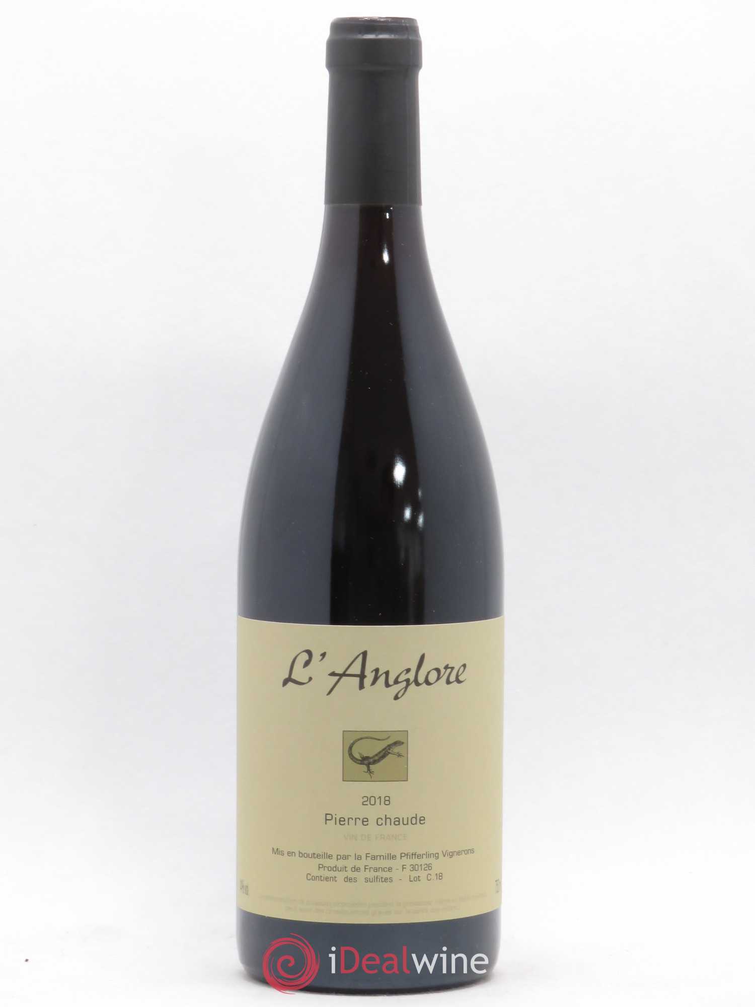 Vin de France Pierre chaude L'Anglore 2018 - Lot de 1 bouteille - 0