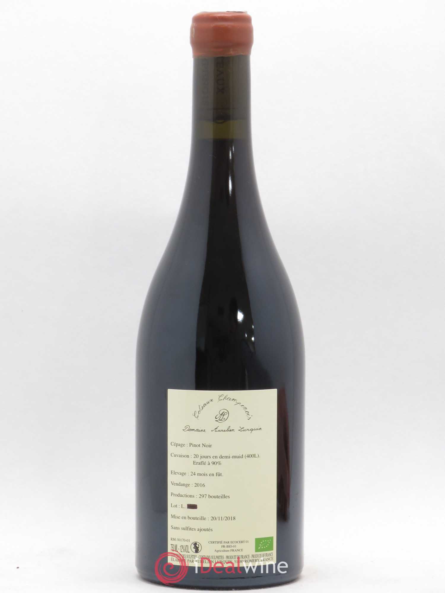 Coteaux Champenois Les Forcières Pinot Noir Aurélien Lurquin 2016 - Posten von 1 Flasche - 1