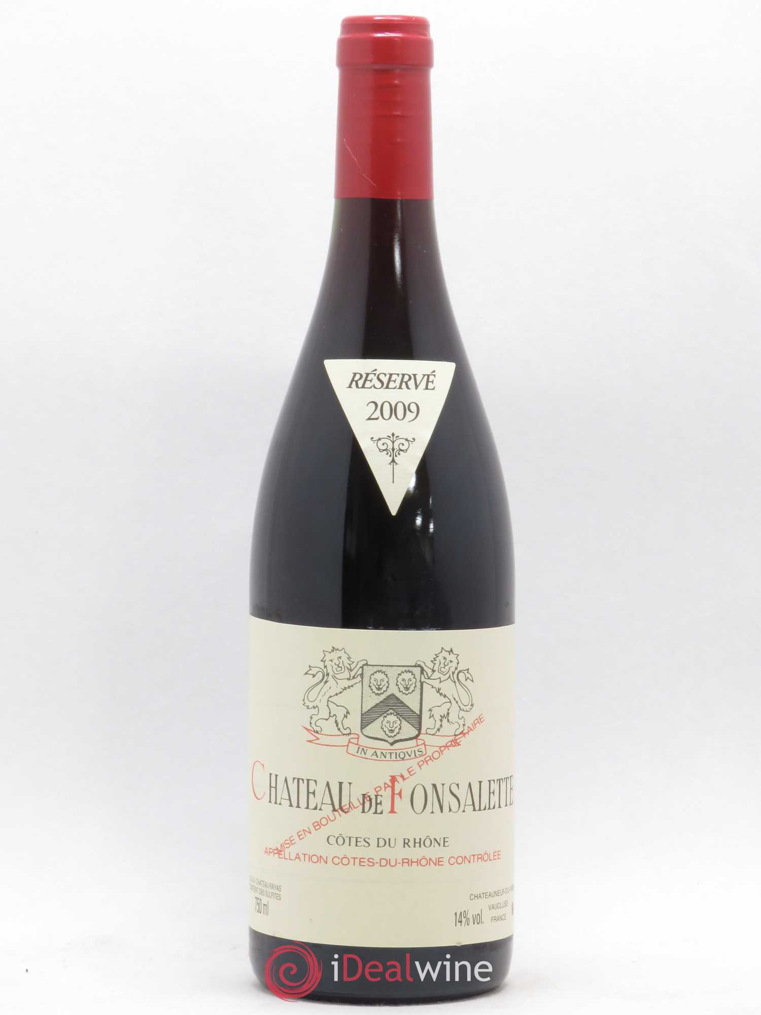 Côtes-du-Rhône Château de Fonsalette Emmanuel Reynaud 2009 - Lot de 1 bouteille - 0