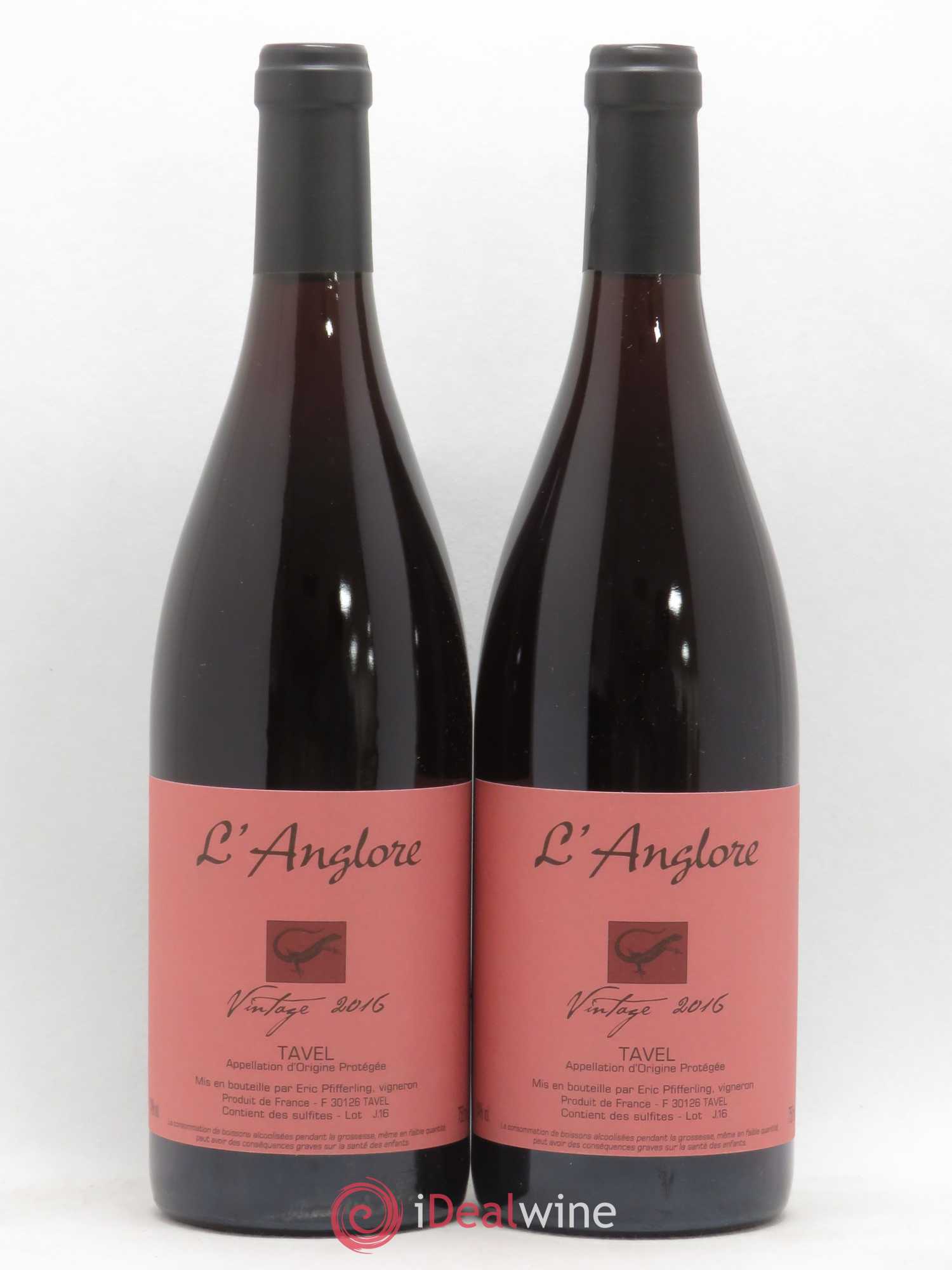 Tavel Vintage L'Anglore 2016 - Lot de 2 bouteilles - 0